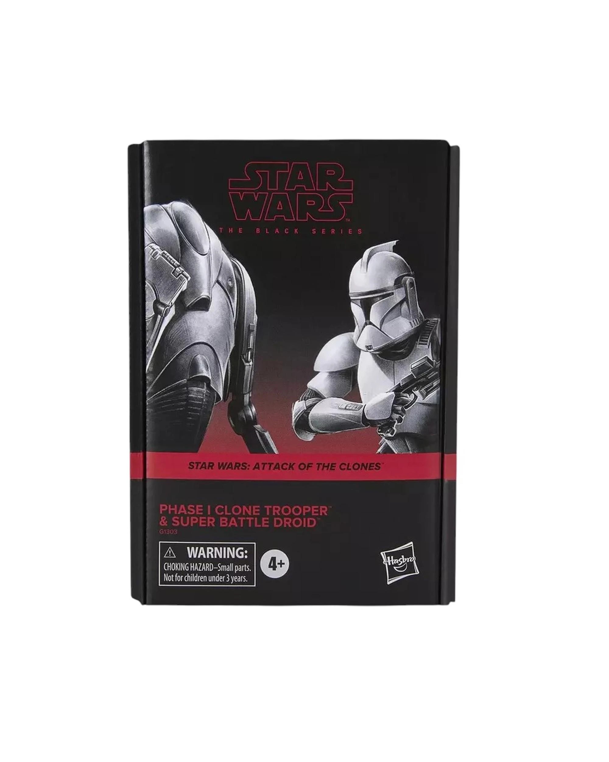 3 Star Wars The Black Series Attack of the Clones Phase I Clone Trooper and Super Battle Droid Action Figure, 3 of 10