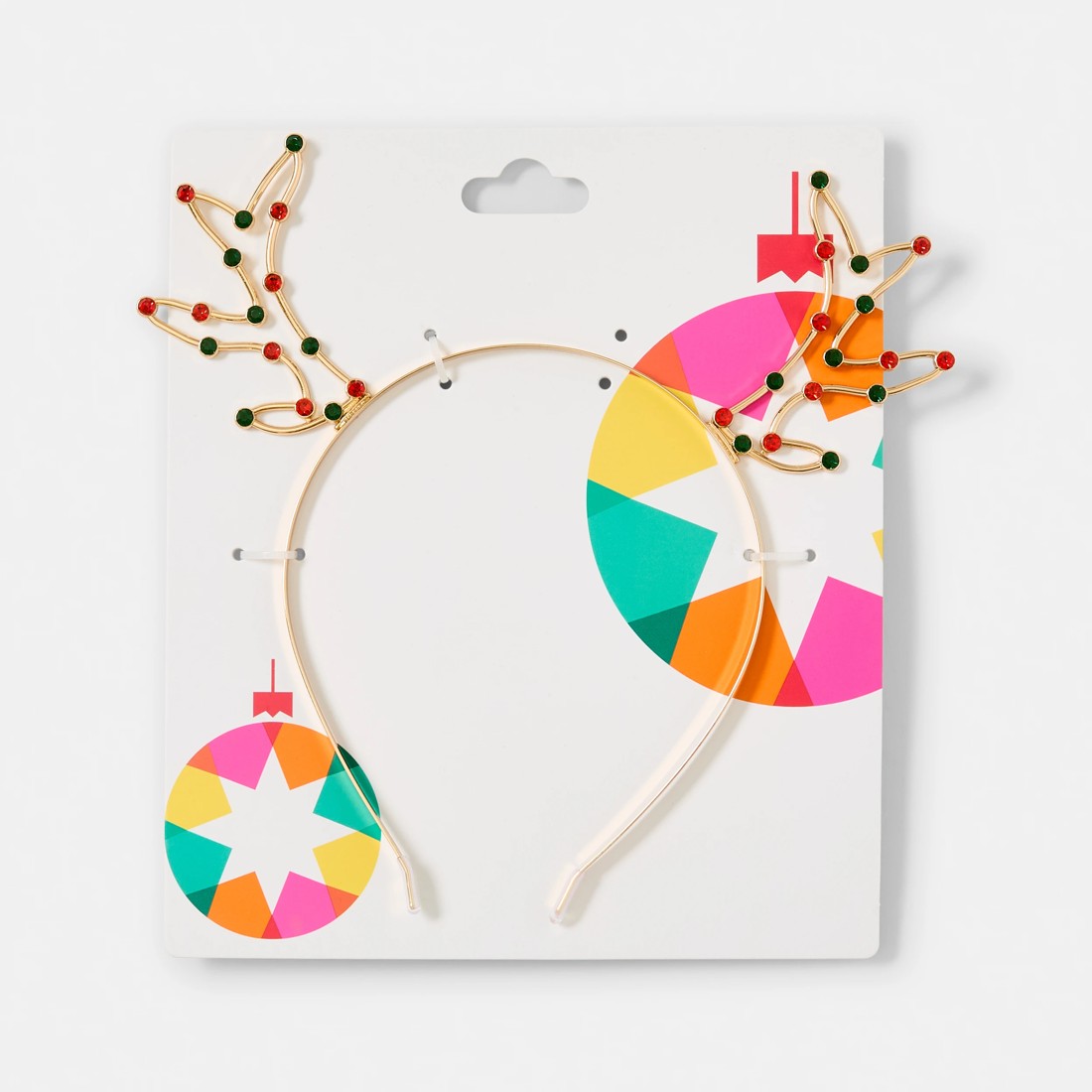 4 Christmas Diamante Reindeer Headband - Gold, 4 of 4