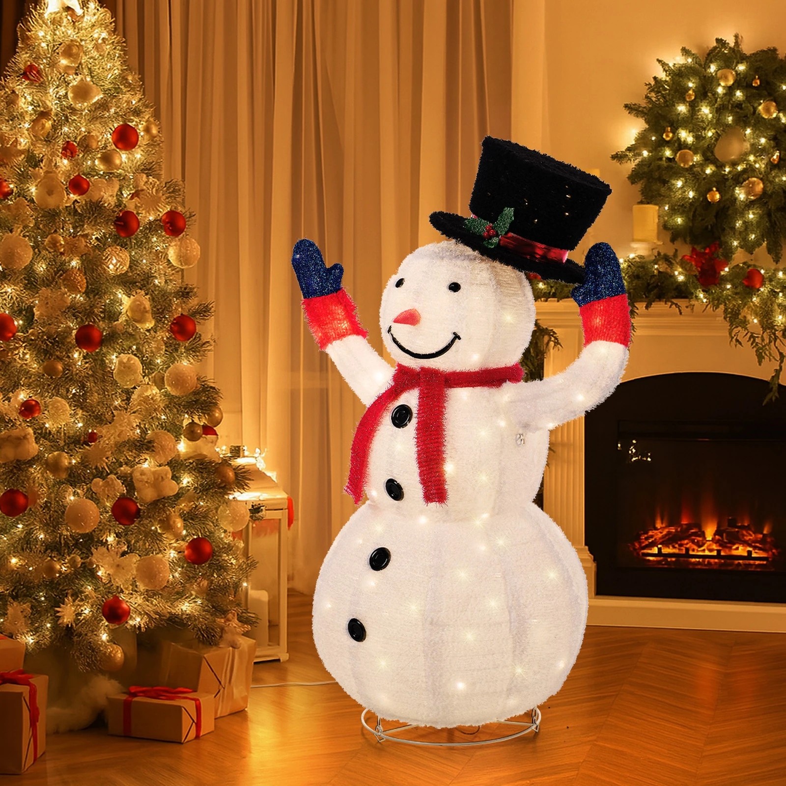 3 Tinseltown 3d Christmas Snowman Light Led 127cm Xmas Decor Festive Display
 - Multi, 3 of 8