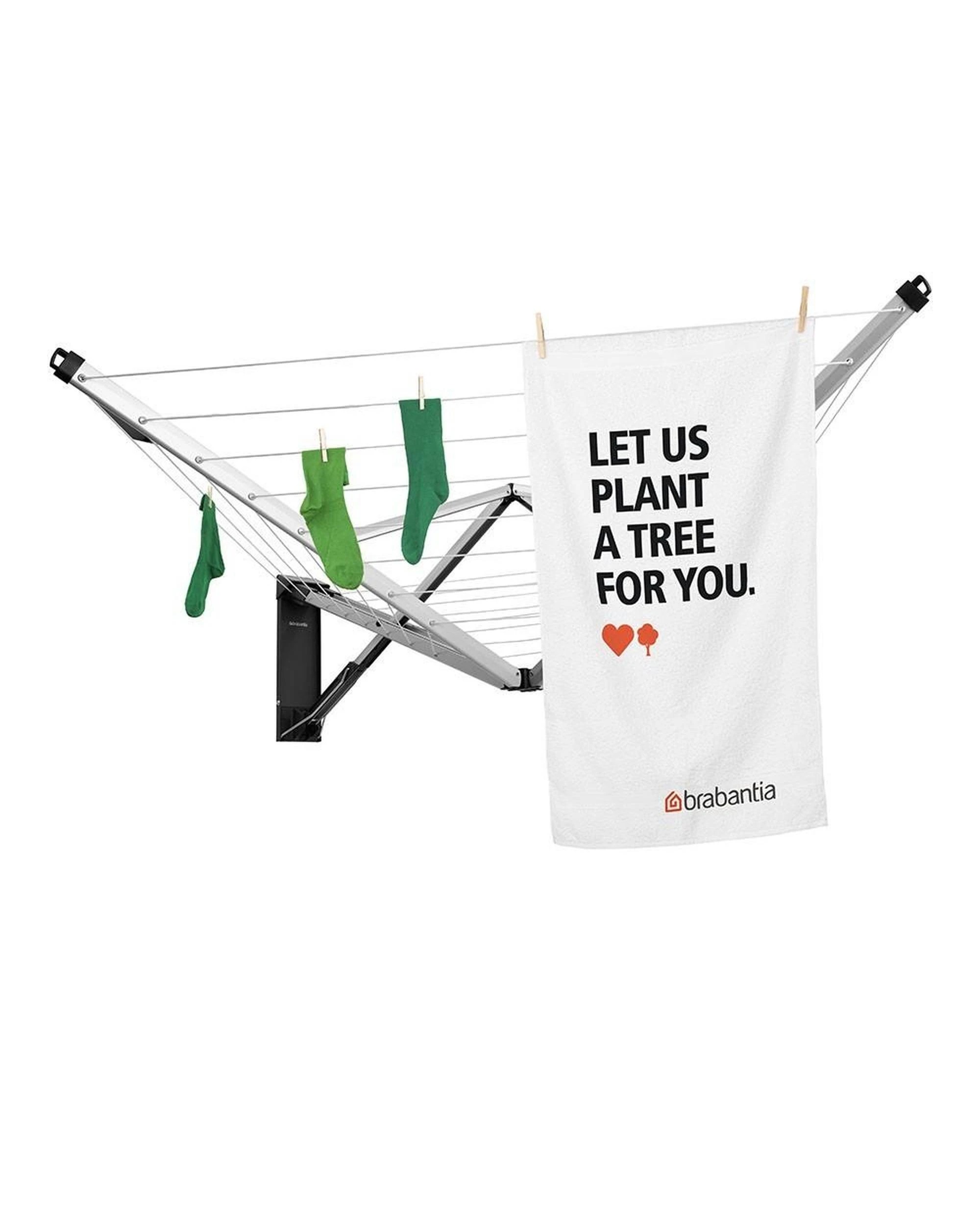 5 Brabantia Wall Fix Fold Away 4 Arm Clothes Line W Cover 24m, 5 of 5