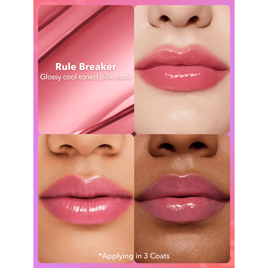 2 SHEGLAM Mirror Kiss High-Shine Lipstick - Rule Breaker, 2 of 7