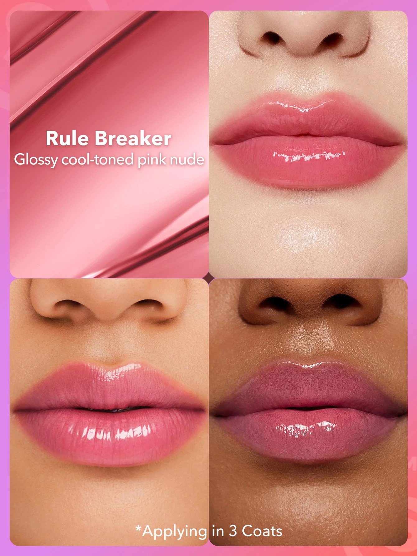 2 SHEGLAM Mirror Kiss High-Shine Lipstick - Rule Breaker, 2 of 7