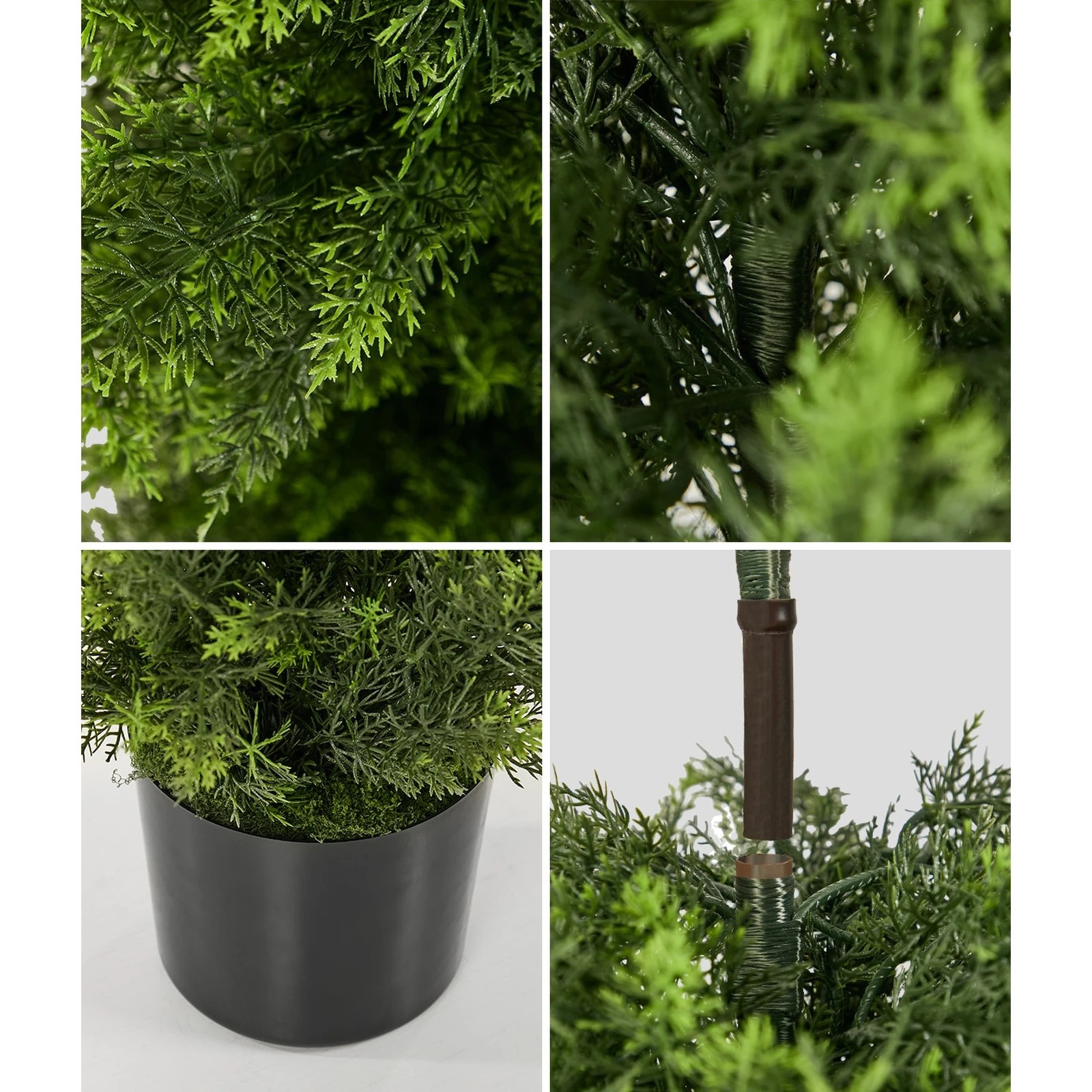 6 Livsip 2 Pack Artificial Topiary Cedar Tree 150cm Potted Faux Pine Plant, 6 of 9