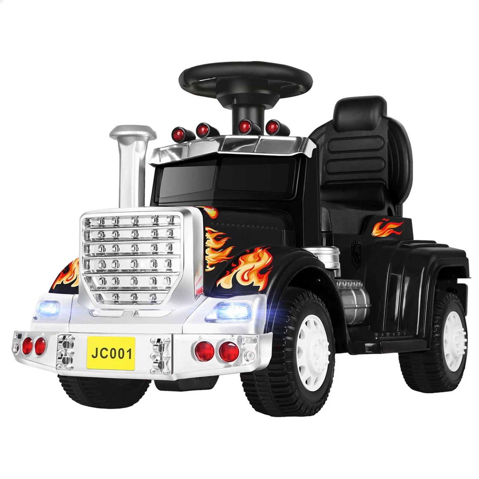 1 Alfordson Kids Ride On Car Electric Toy Truck 25W Motor w/ LED Lights - Black, 1 of 9