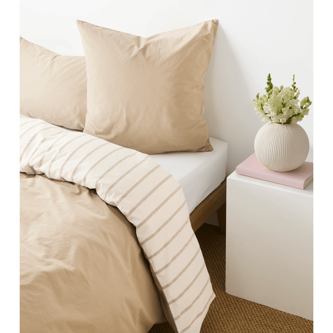 1 Arlo Stonewash Stripe European Pillowcase
 - Queen Bed
 - Natural, 1 of 4