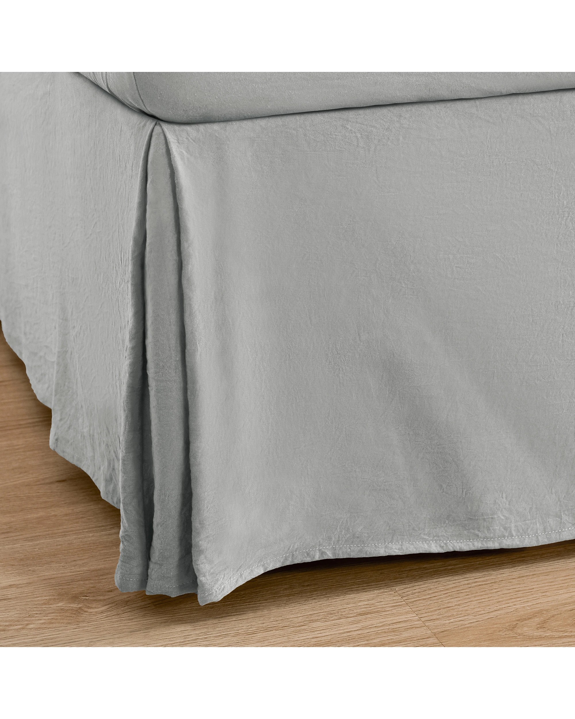 5 Dreamaker Superfine Washed Microfibre Pleated Valance - Queen Bed - Dove Grey, 5 of 9