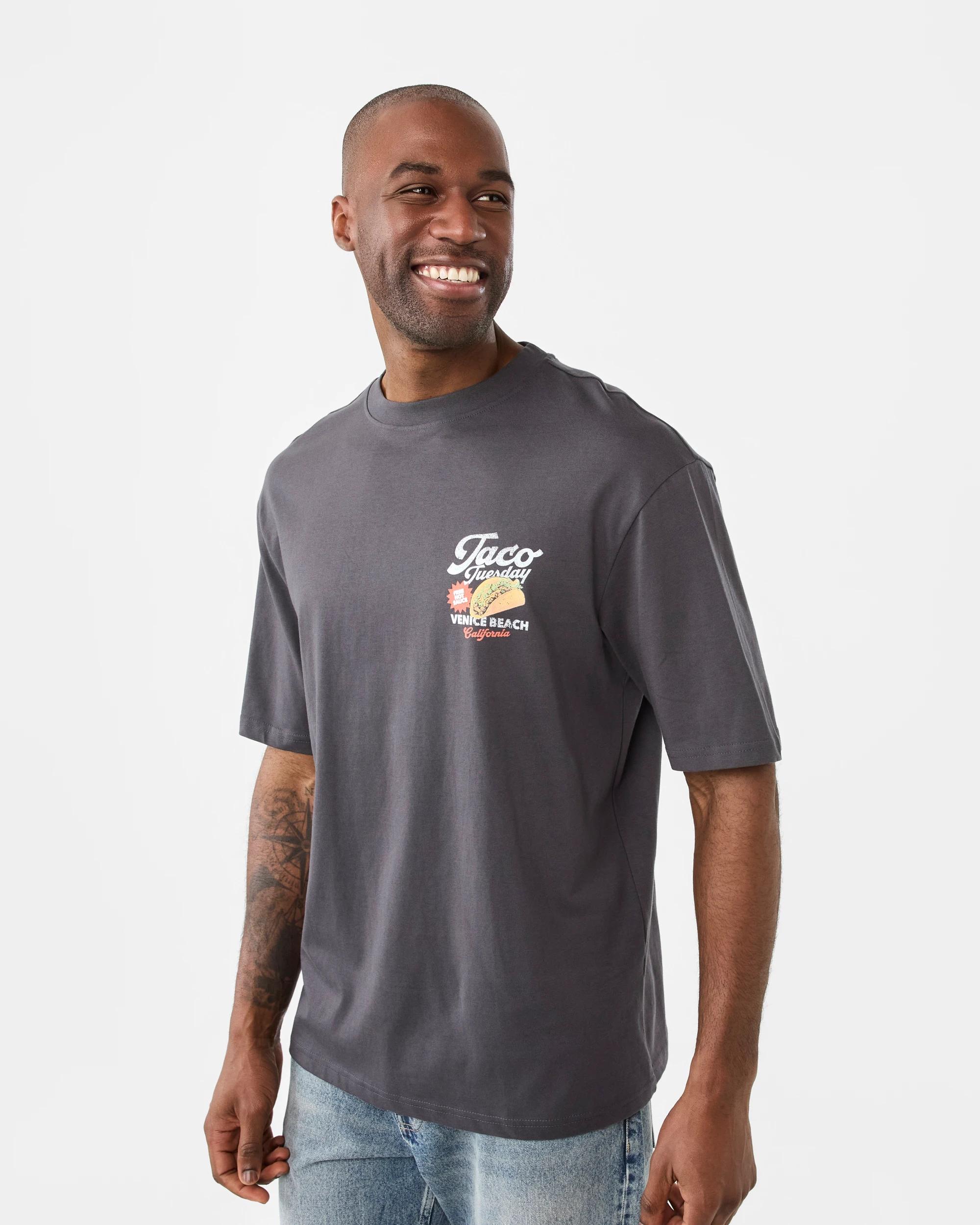 2 Oversized Print T-shirt Gry Taco, 2 of 7