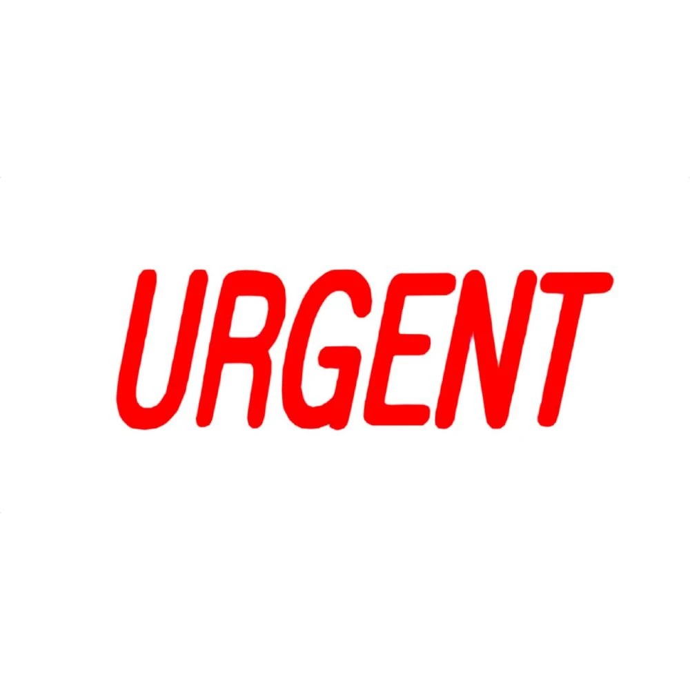1 Deskmate Pre-Inked Office Stamps Urgent Red, 1 of 1