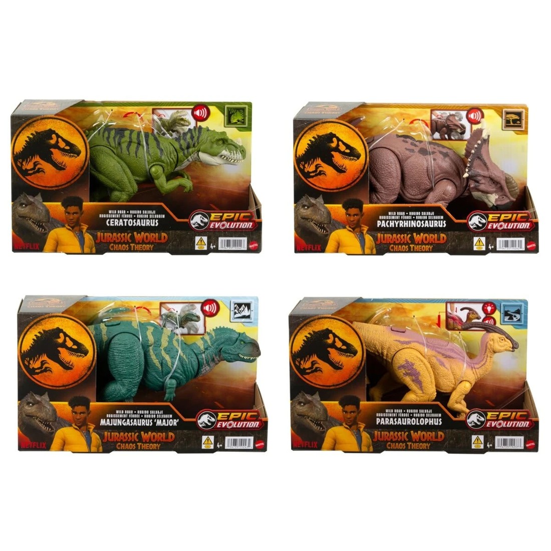 1 Jurassic World Epic Evolution Wild Roar Dinosaur Figure - Assorted, 1 of 8