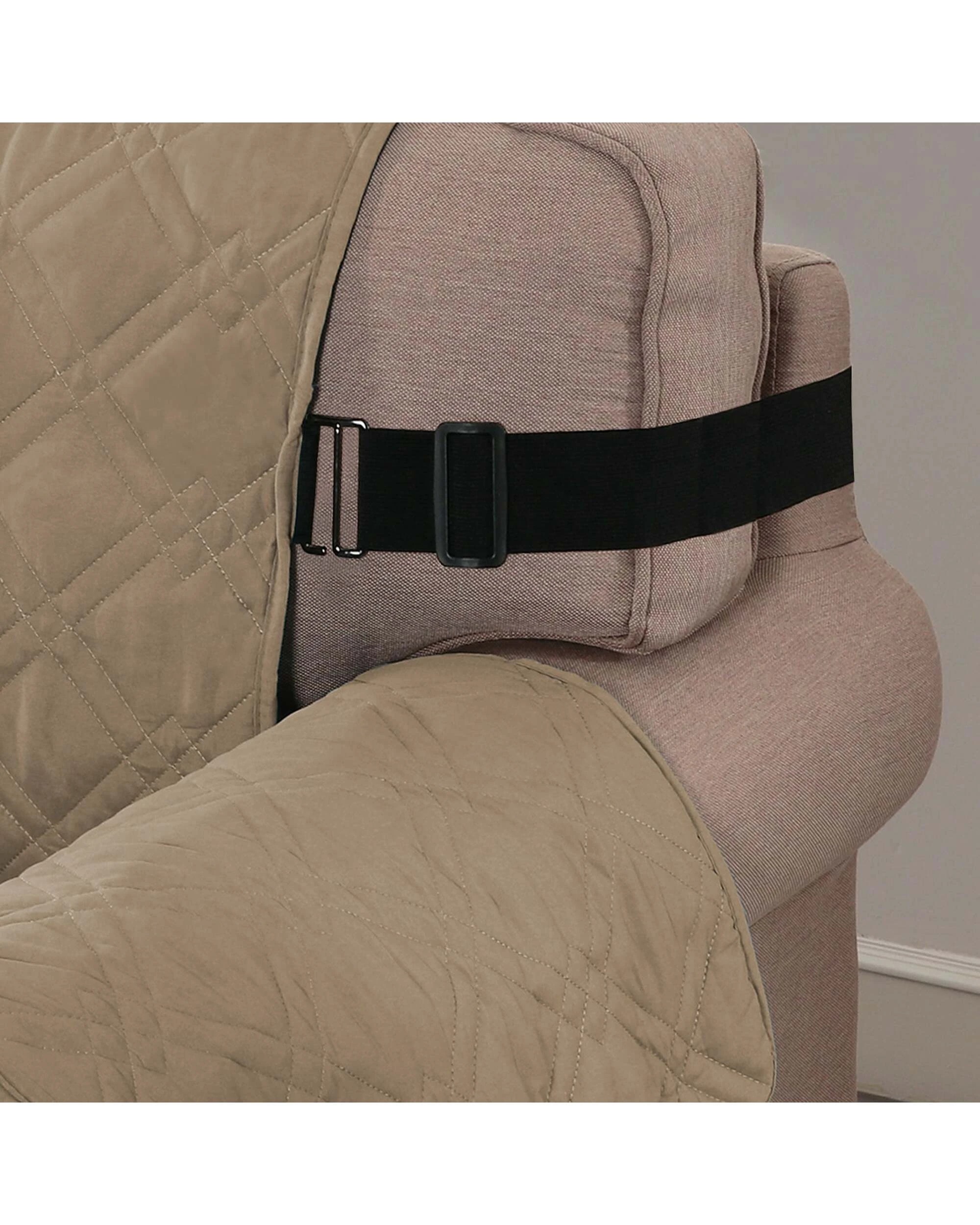 2 Smarcute 1 Seater Waterproof Armchair Covers Sofa Protector - Brown, 2 of 4