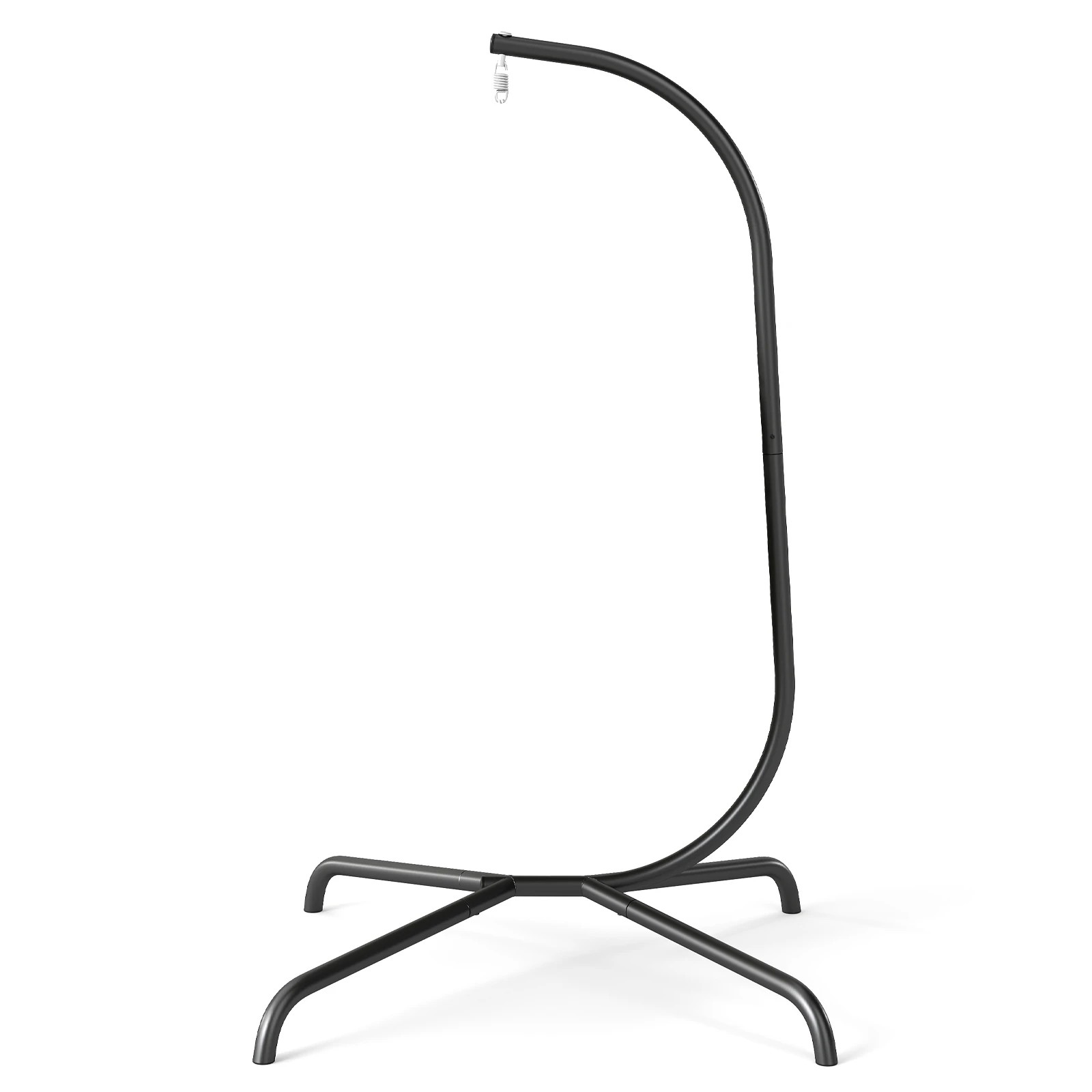1 Costway Hammock C-Stand Heavy Duty Metal Hanging Chair Stand w/Spring Hook, 1 of 1