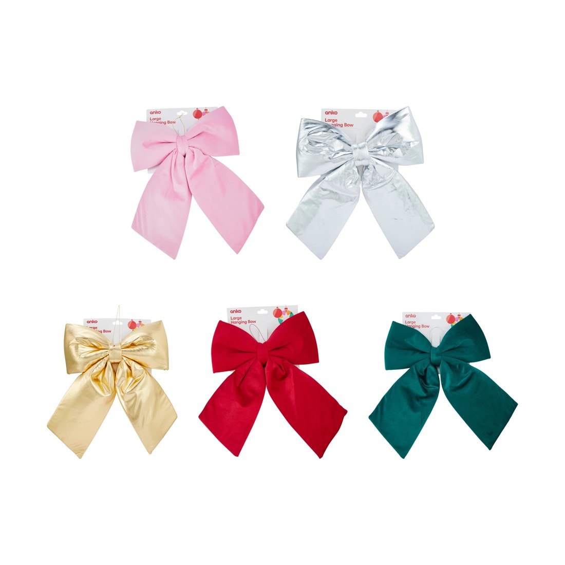 5 Large Hanging Bow - Assorted, 5 of 5