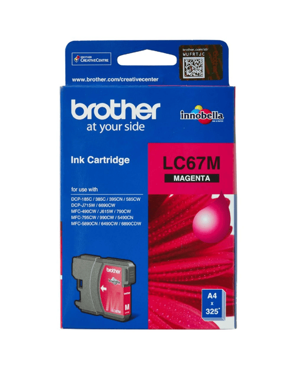Brother LC 67 Ink Cartridge Magenta