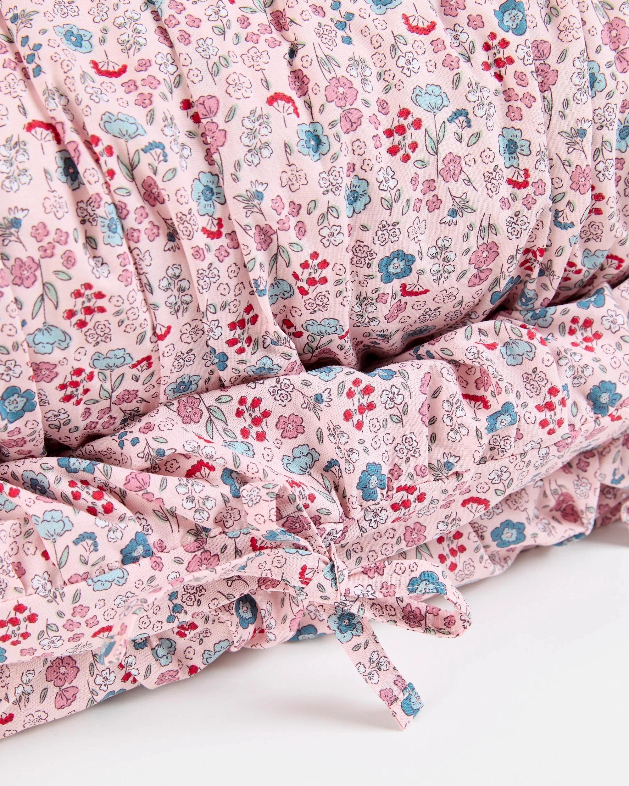 6 Target Evie Ditsy Floral Ruched Australian Cotton Kids Quilt Cover Set - Single Bed - Pink, 6 of 9