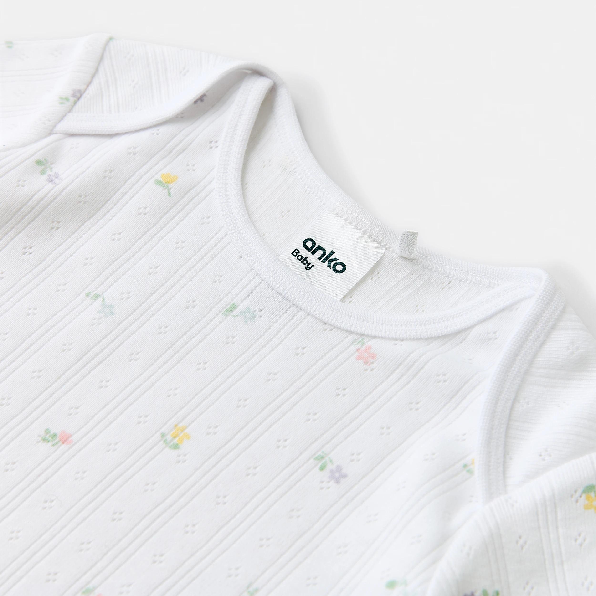 5 2 Piece Long Sleeve Newborn Set WHITE FLORAL, 5 of 5