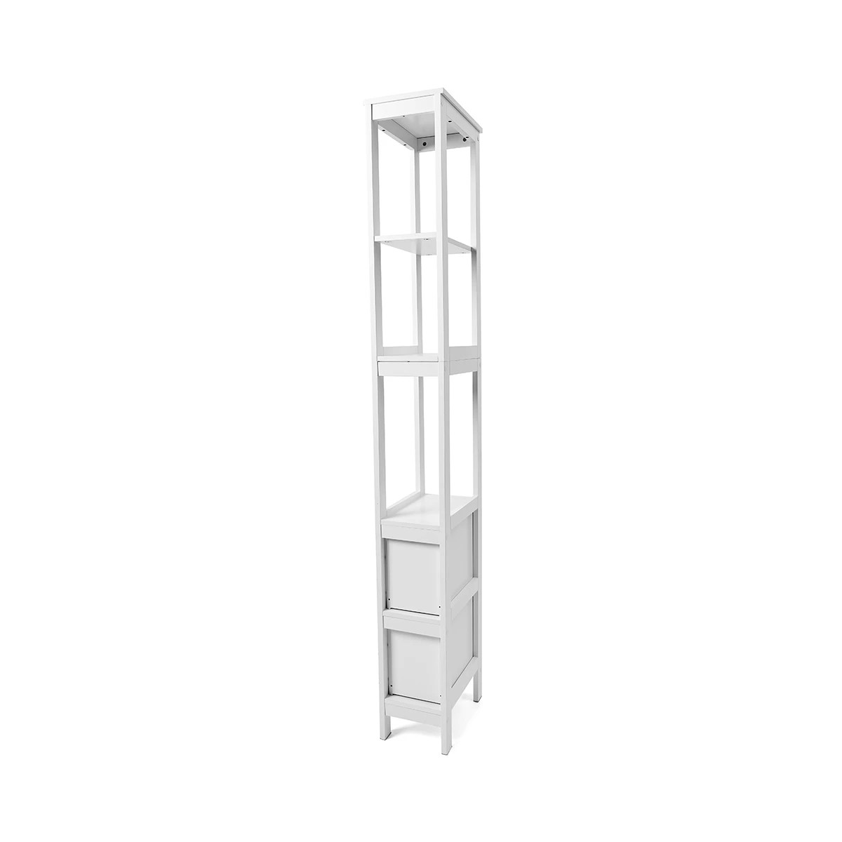 7 Panelled Slim 5 Tier Unit - White, 7 of 9