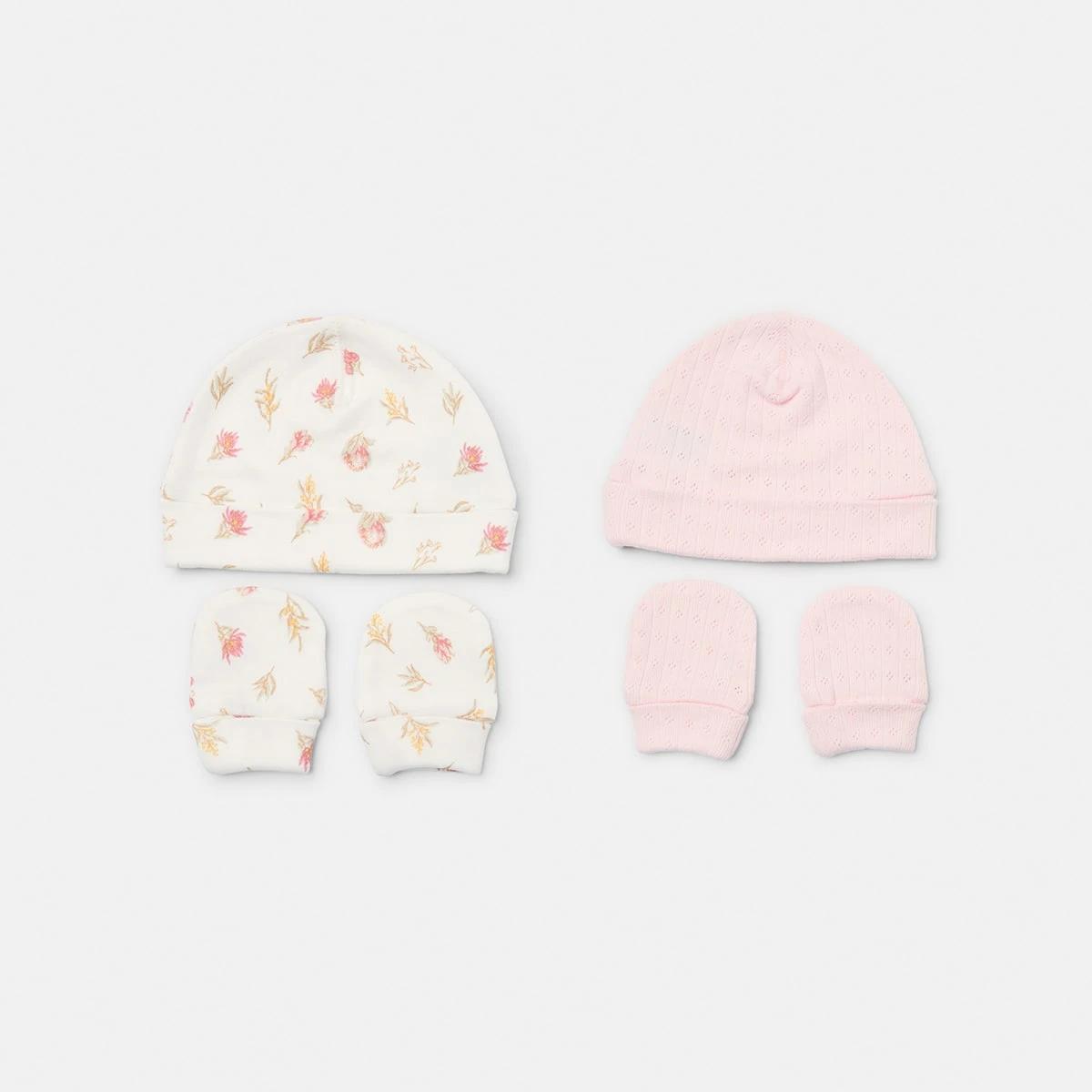 1 2 Pack Hat and Mittens Set Banksia A, 1 of 8