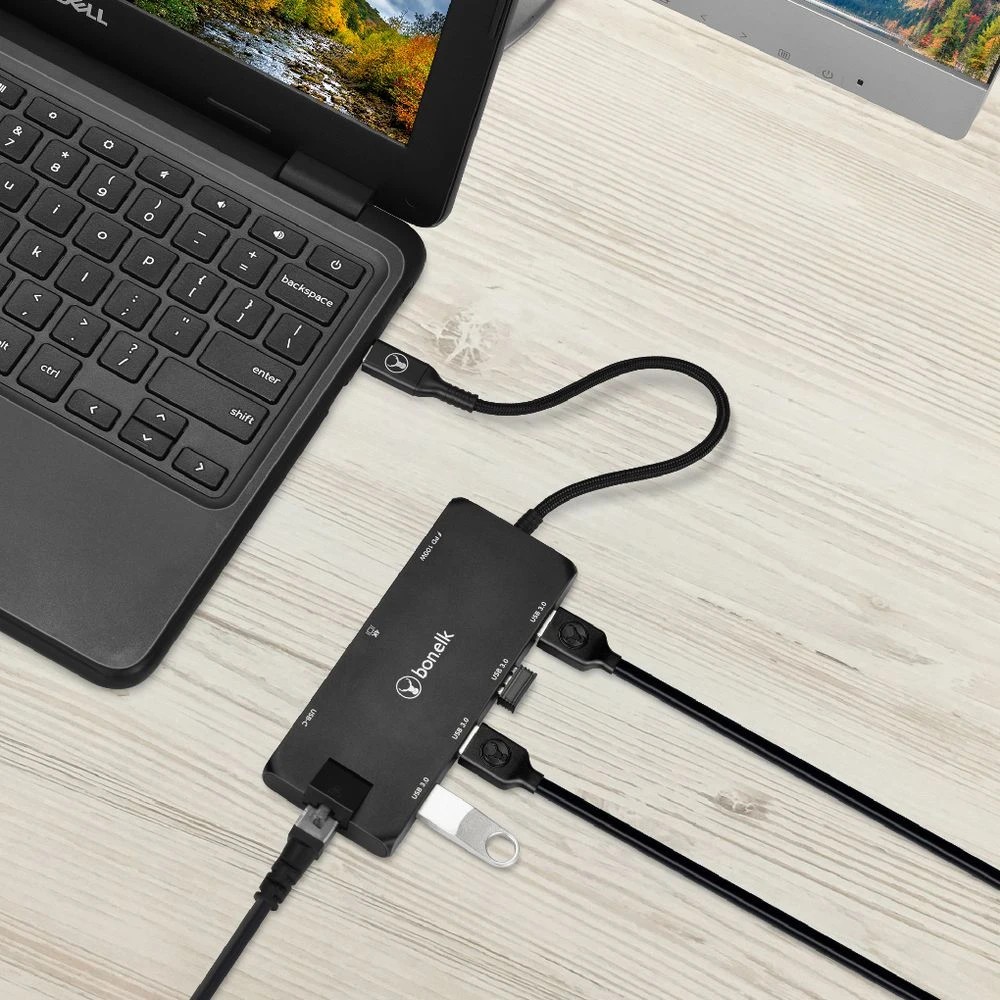 6 Bonelk Long-Life USB-C 8-in-1 Multiport Slim Hub Black, 6 of 7