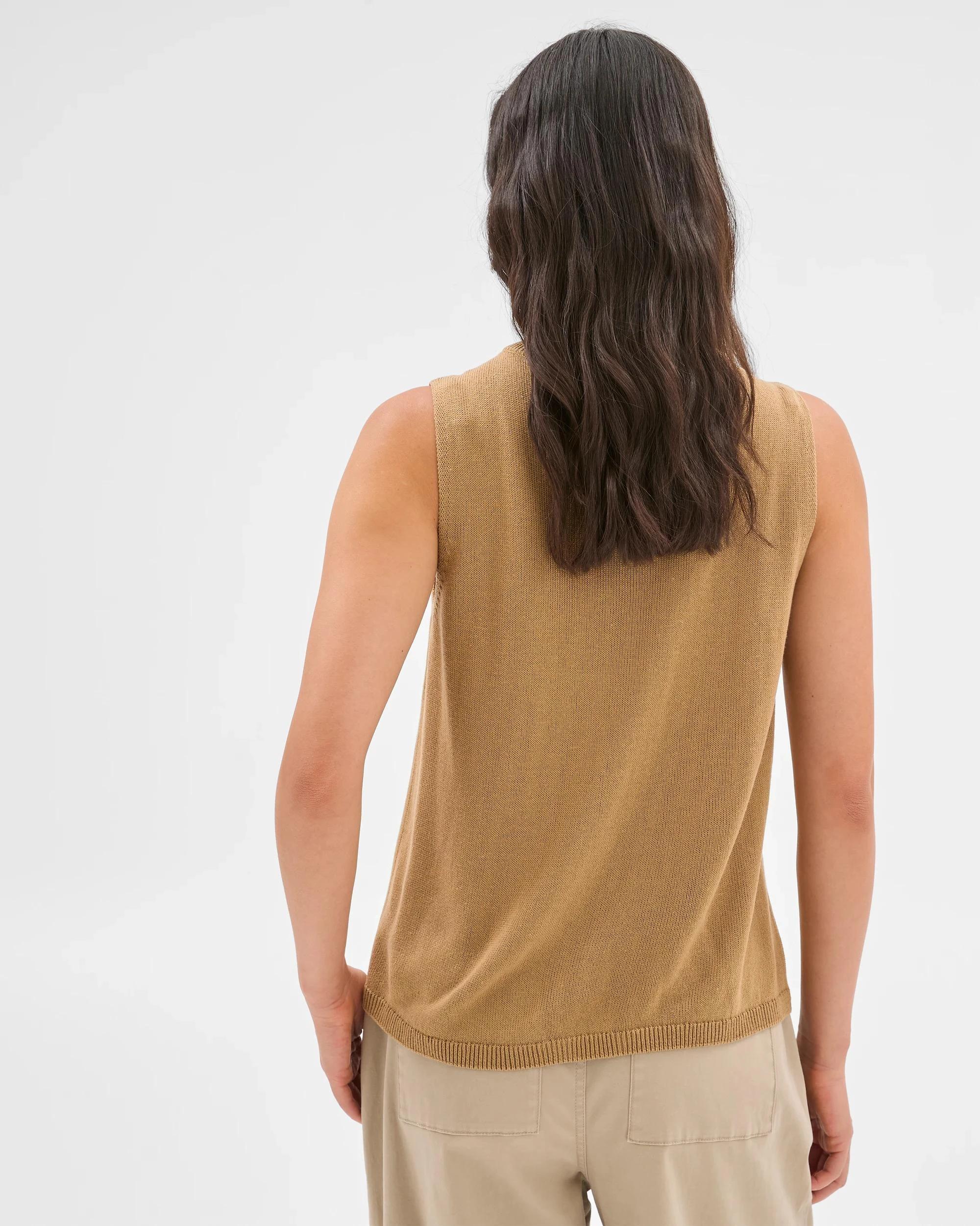 3 Target Sleeveless Button Front Knit Vest TEAKWOOD, 3 of 6