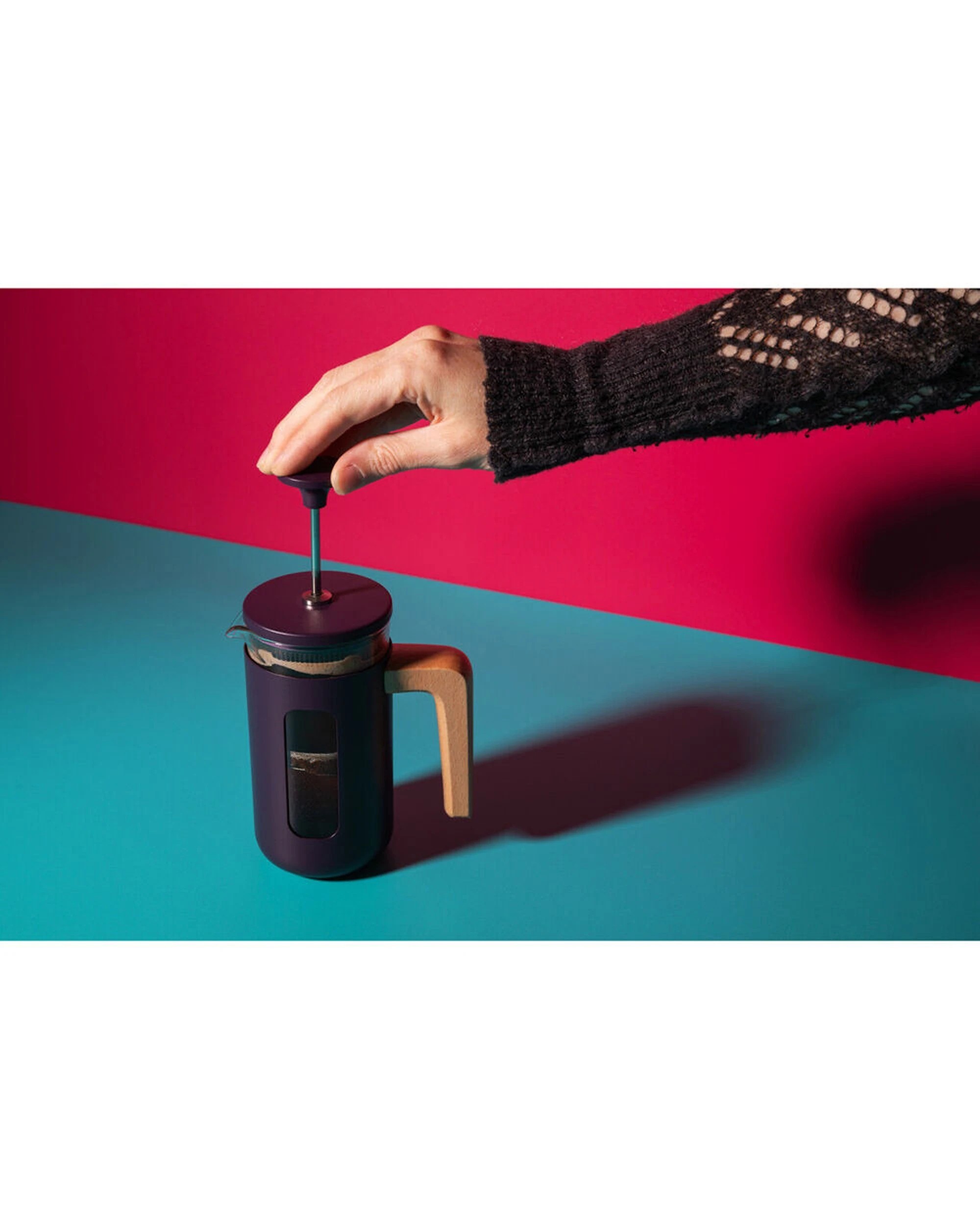 6 La Cafetiere Pisa 3-Cup Cafetiere Glass Coffee Press - Purple, 6 of 7