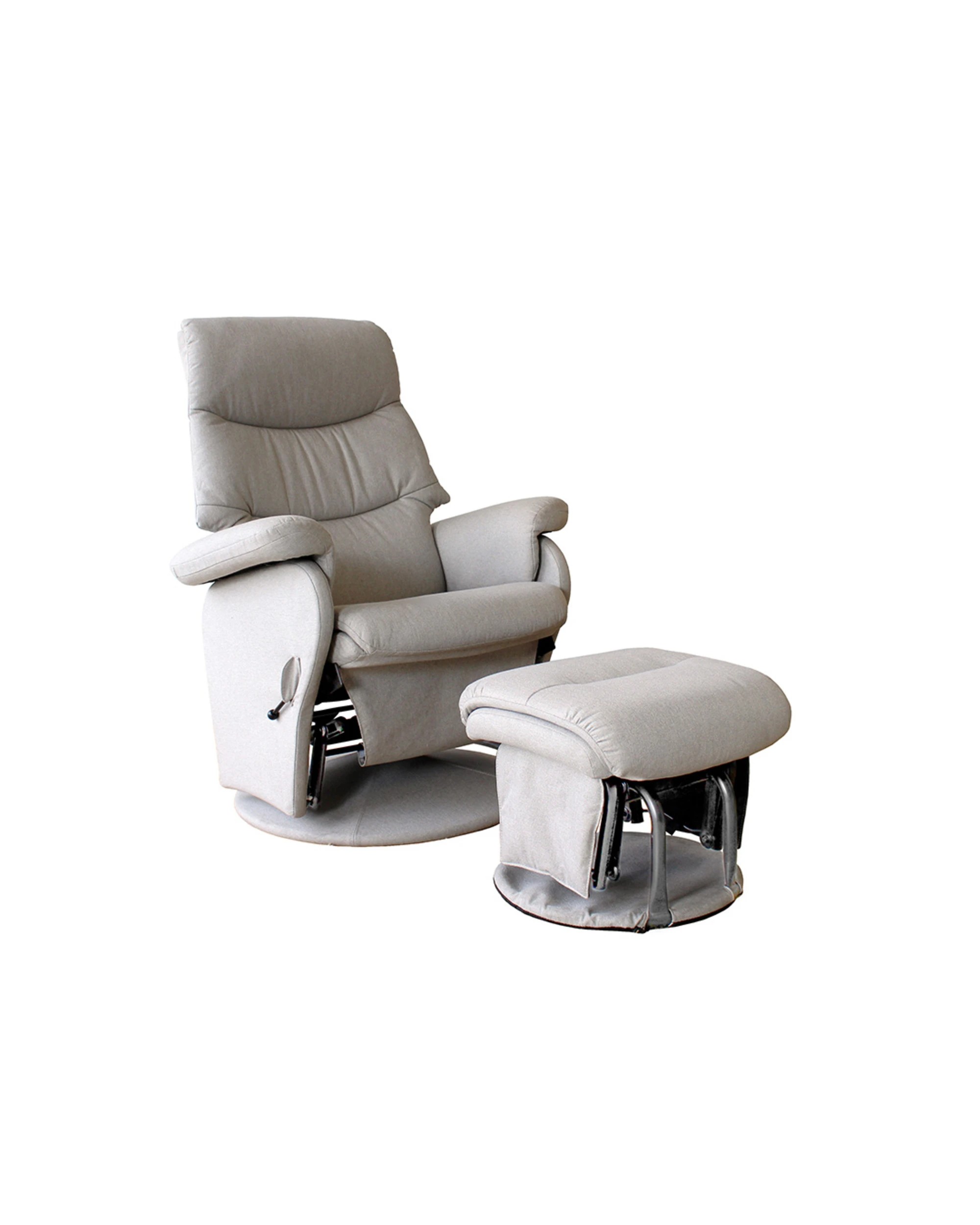1 Babyhood Manhattan Feeding Glider Chair & Ottoman - Steel Grey, 1 of 3