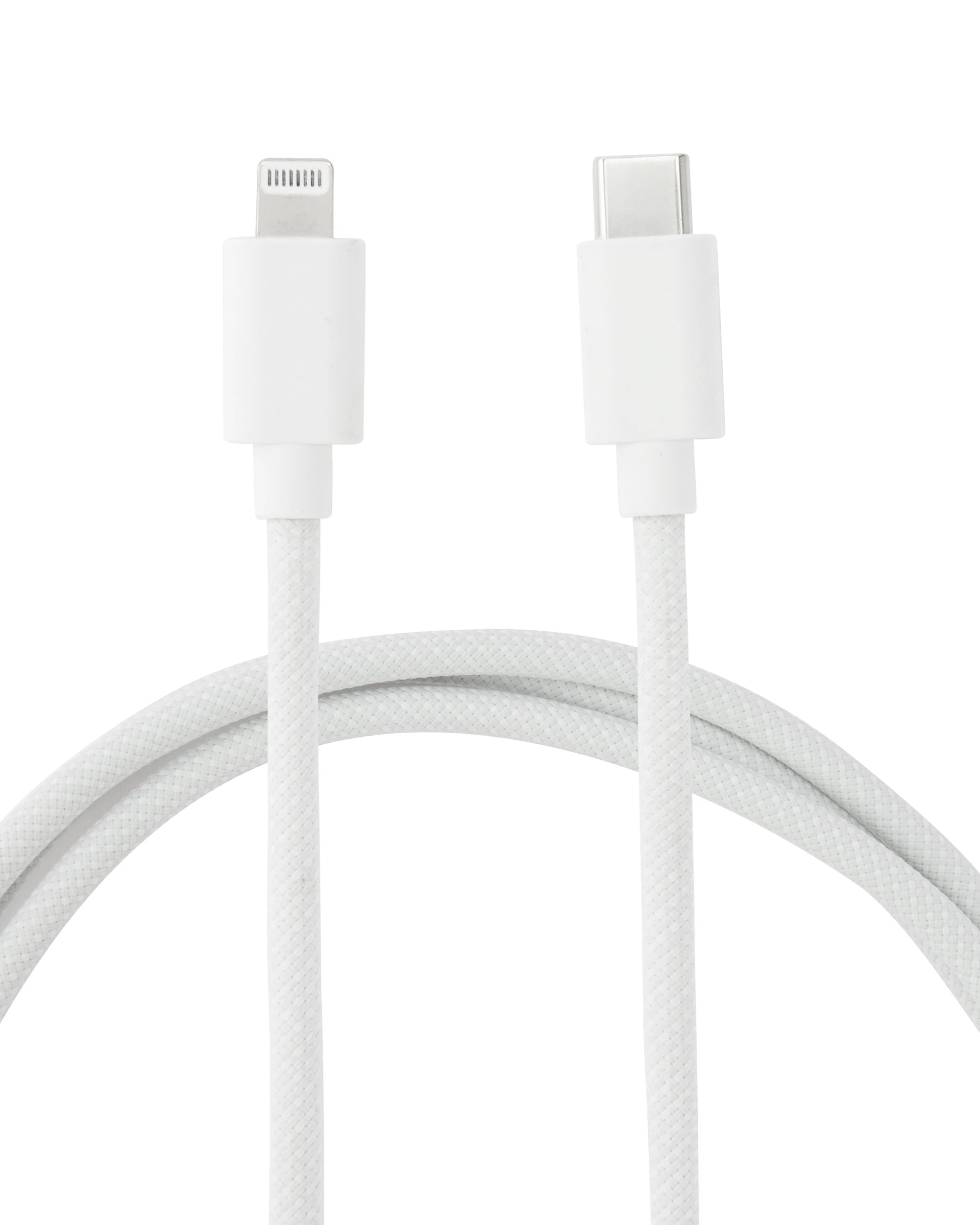 1 USB-C to Lightning Braided Cable - 1m, White, 1 of 4