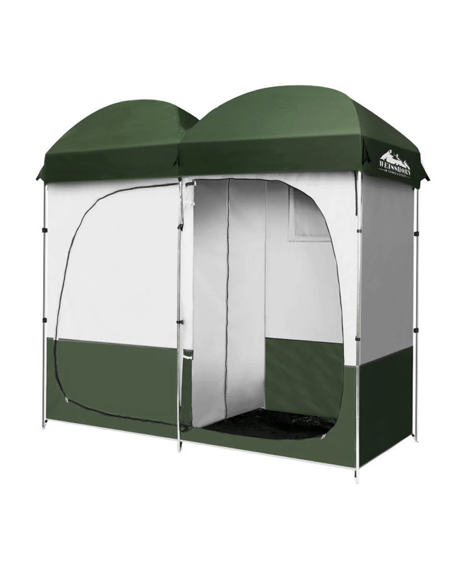 Weisshorn Double Camping Shower Toilet Tent Outdoor Portable Change - M