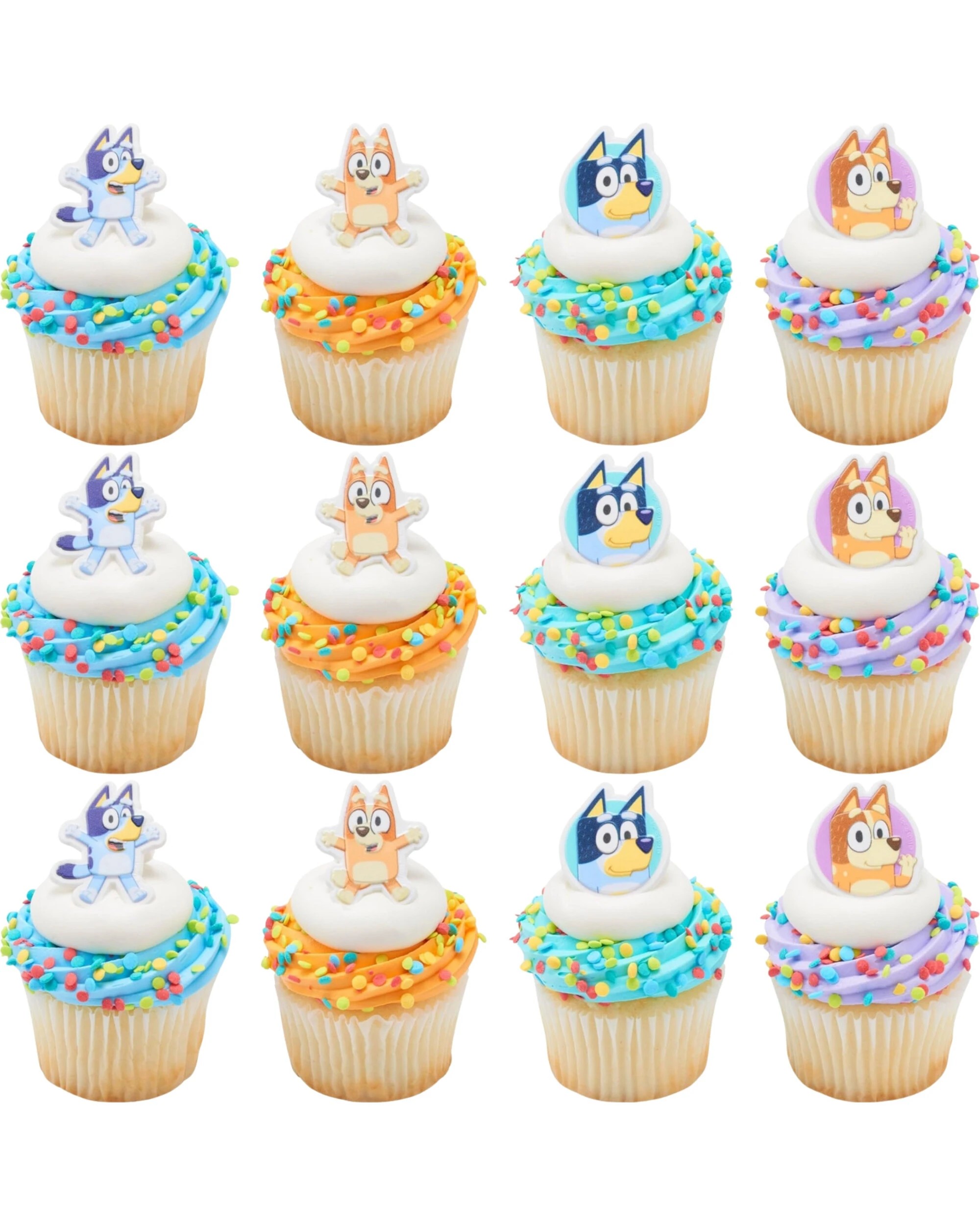 1 Decopac Bluey So Much Fun Cupcake Rings Pack of 12, 1 of 3