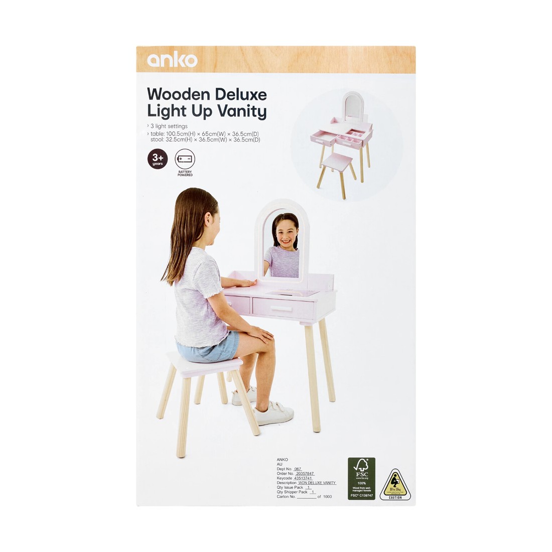 10 Wooden Deluxe Light Up Vanity, 10 of 10