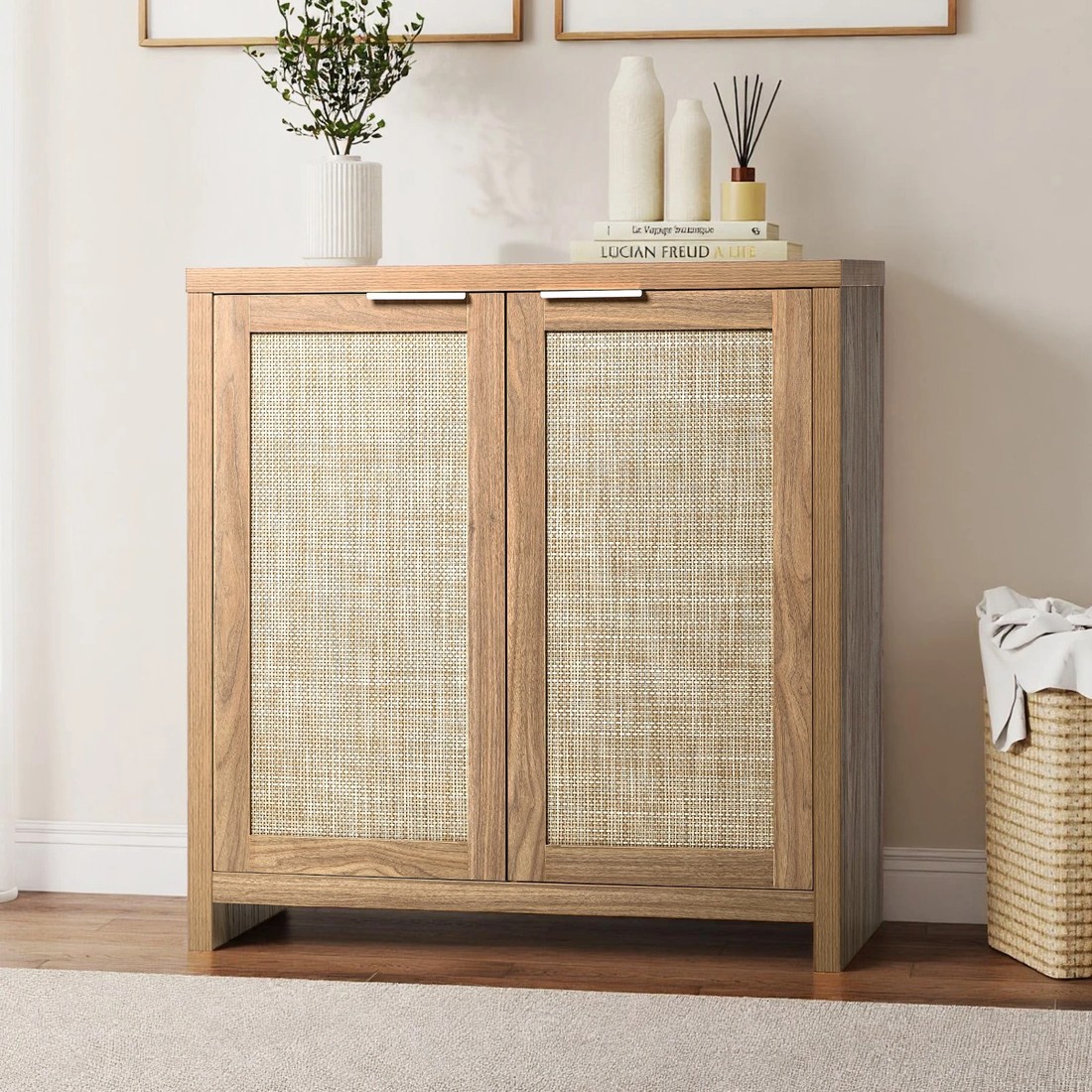 3 Oikiture Rattan Buffet Sideboard Storage Cabinet - Natural, 3 of 10