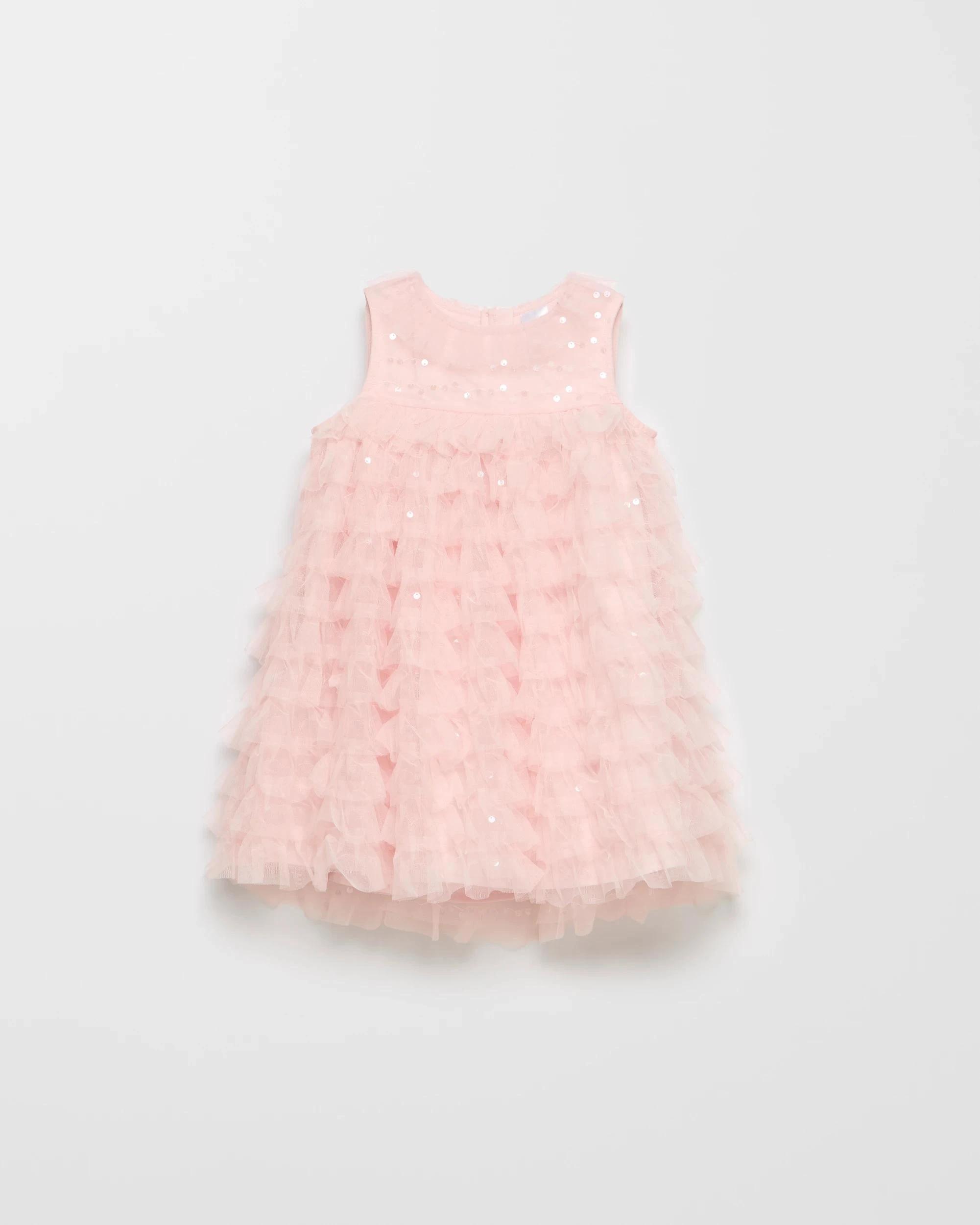 5 Target Kids Tulle Ruffle Dress PINK, 5 of 9