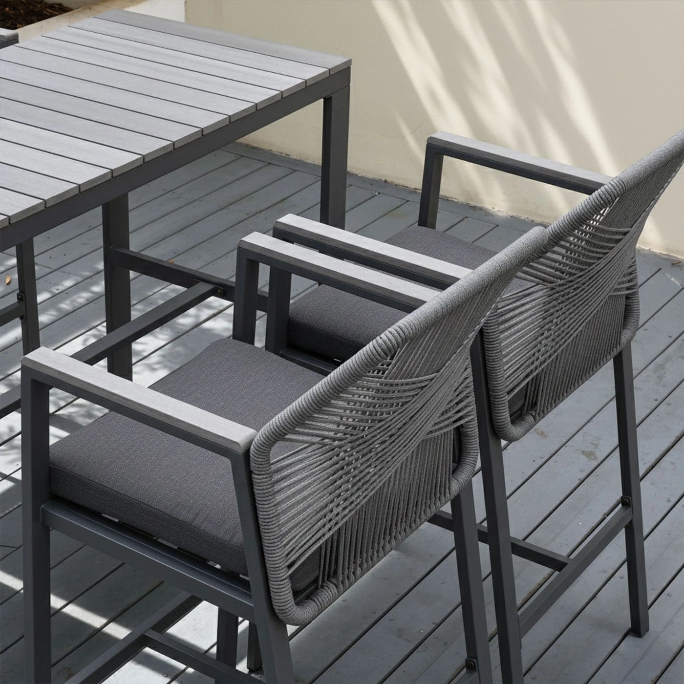 6 Moda Living Brighton Aluminium 5-Piece Outdoor Bar Table and Stool Set - Charcoal, 6 of 9