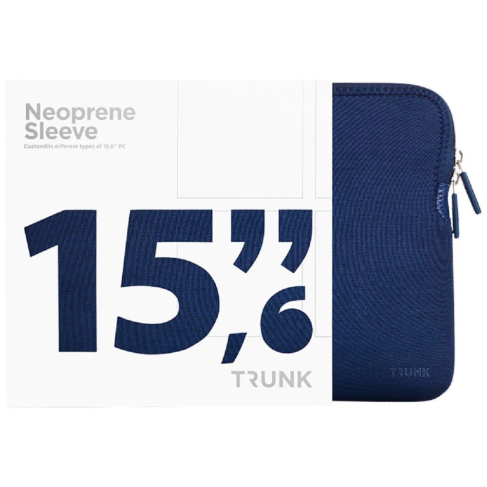 1 TRUNK Neoprene Laptop Sleeve 15.6" Navy, 1 of 7