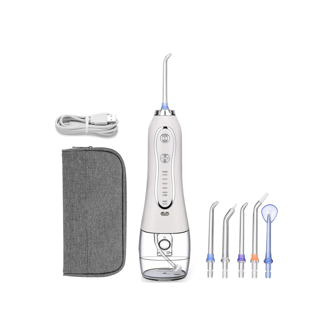 3 TODO Rechargeable Water Dental Jet Pick Flosser 5 Mode 110 PSI 2000mAh 3.7V Travel Oral Irrigator, 3 of 6