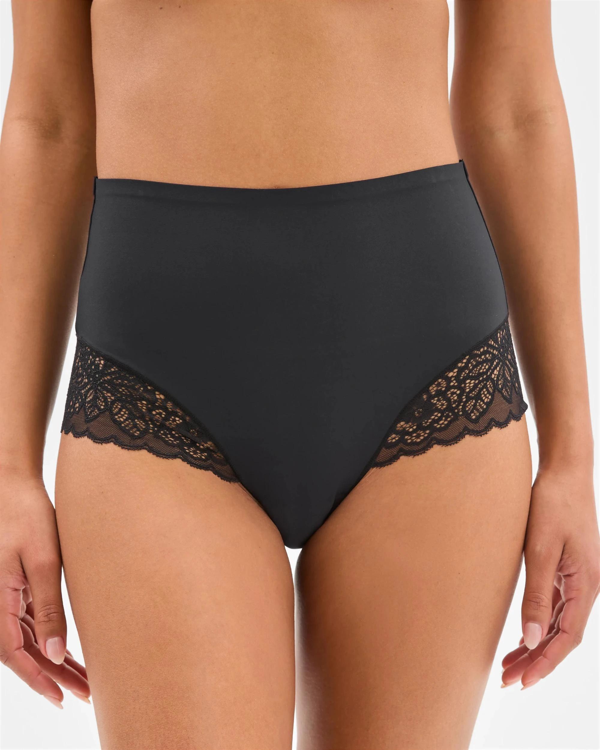2 Target Woman Luna 2 Pack Smooth Touch Lace Bonded Waist Full Briefs BLACK, 2 of 5