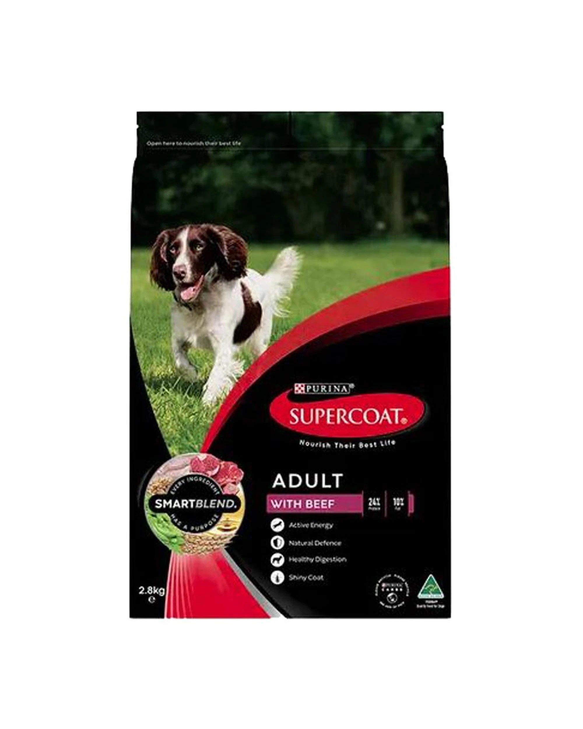 8 Supercoat Smartblend Adult Healthy Digestion Dry Dog Food w/ Beef 2.8kg, 8 of 10
