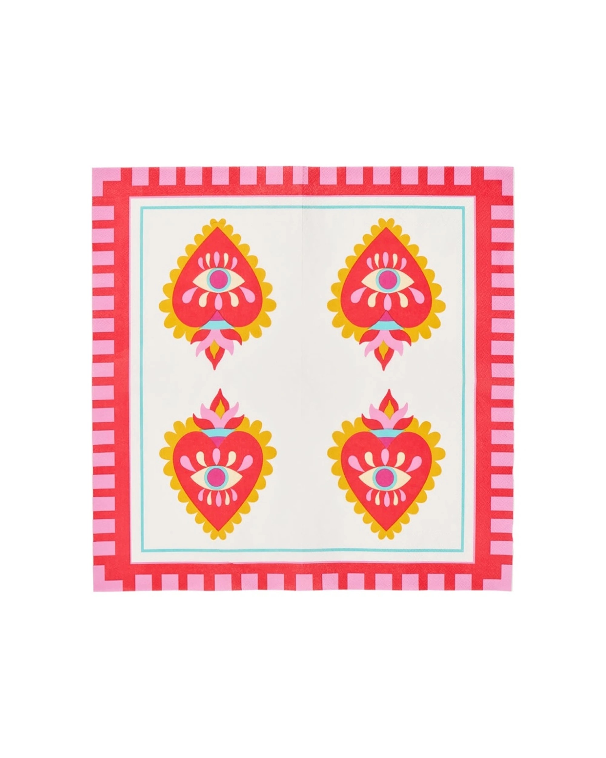 2 Annabel Trends 20pc Paper Napkins Fiesta Heart 23.5x33cm - Multi, 2 of 3