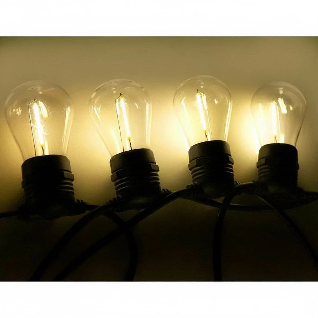 4 32m LED Festoon String Lights Christmas Decorations Wedding Party Outdoor Garden - Black, 4 of 7