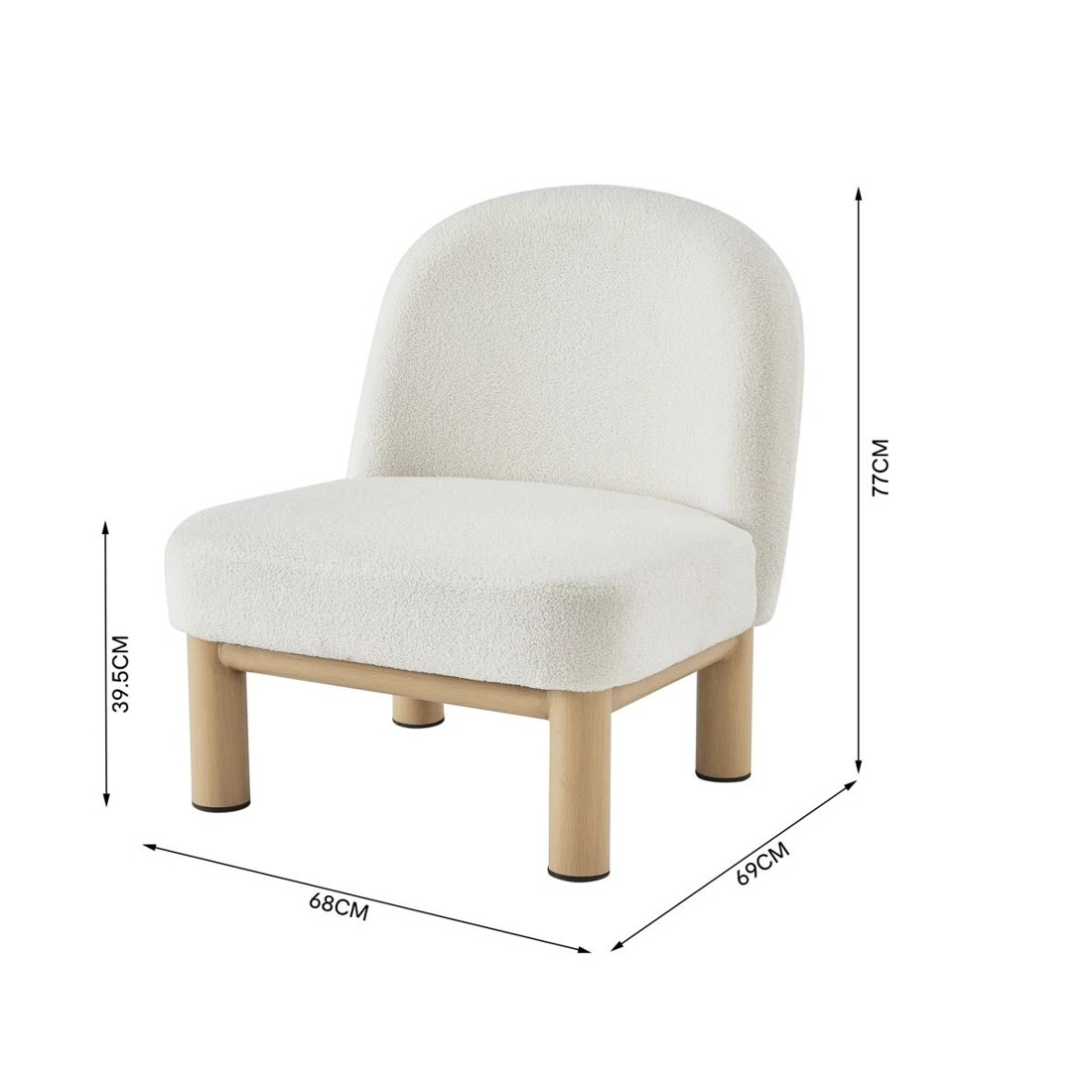 10 Remi Boucle Lounge Chair, 10 of 10