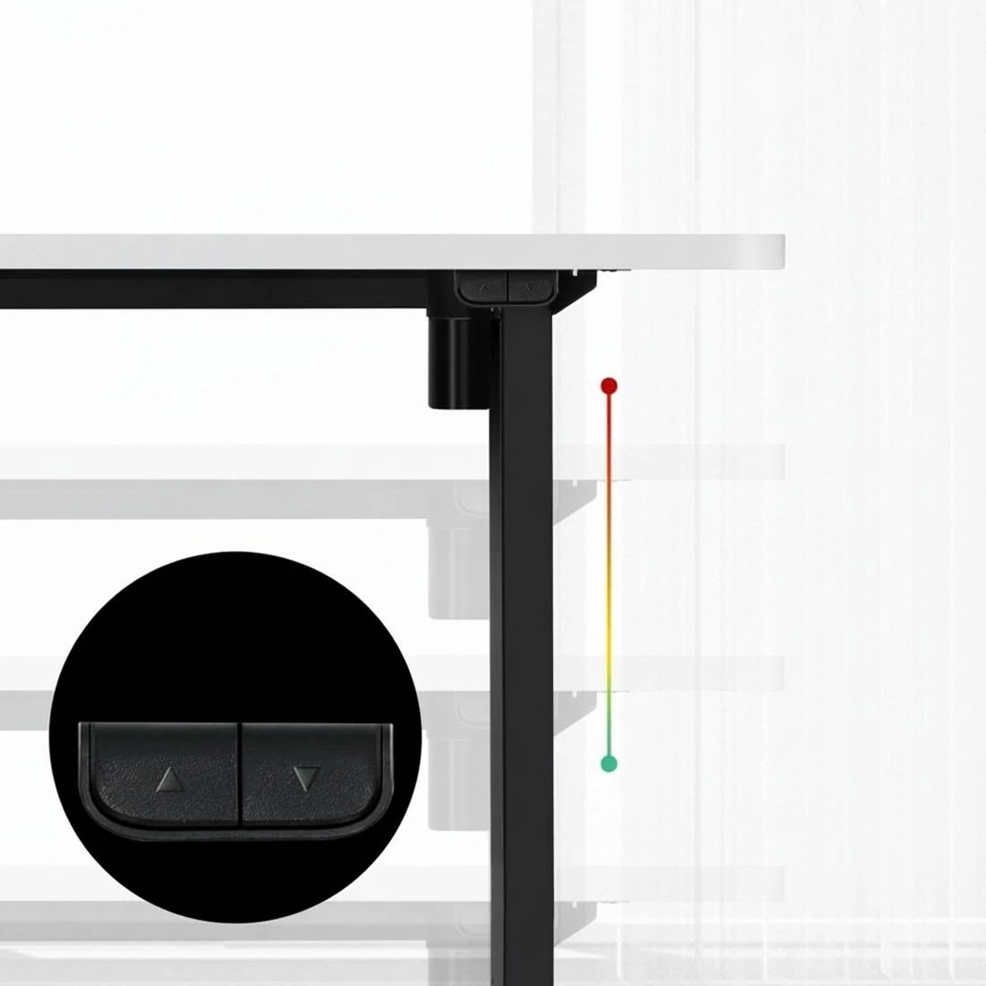 5 Artiss Standing Desk Motorised  140CM - White, 5 of 6