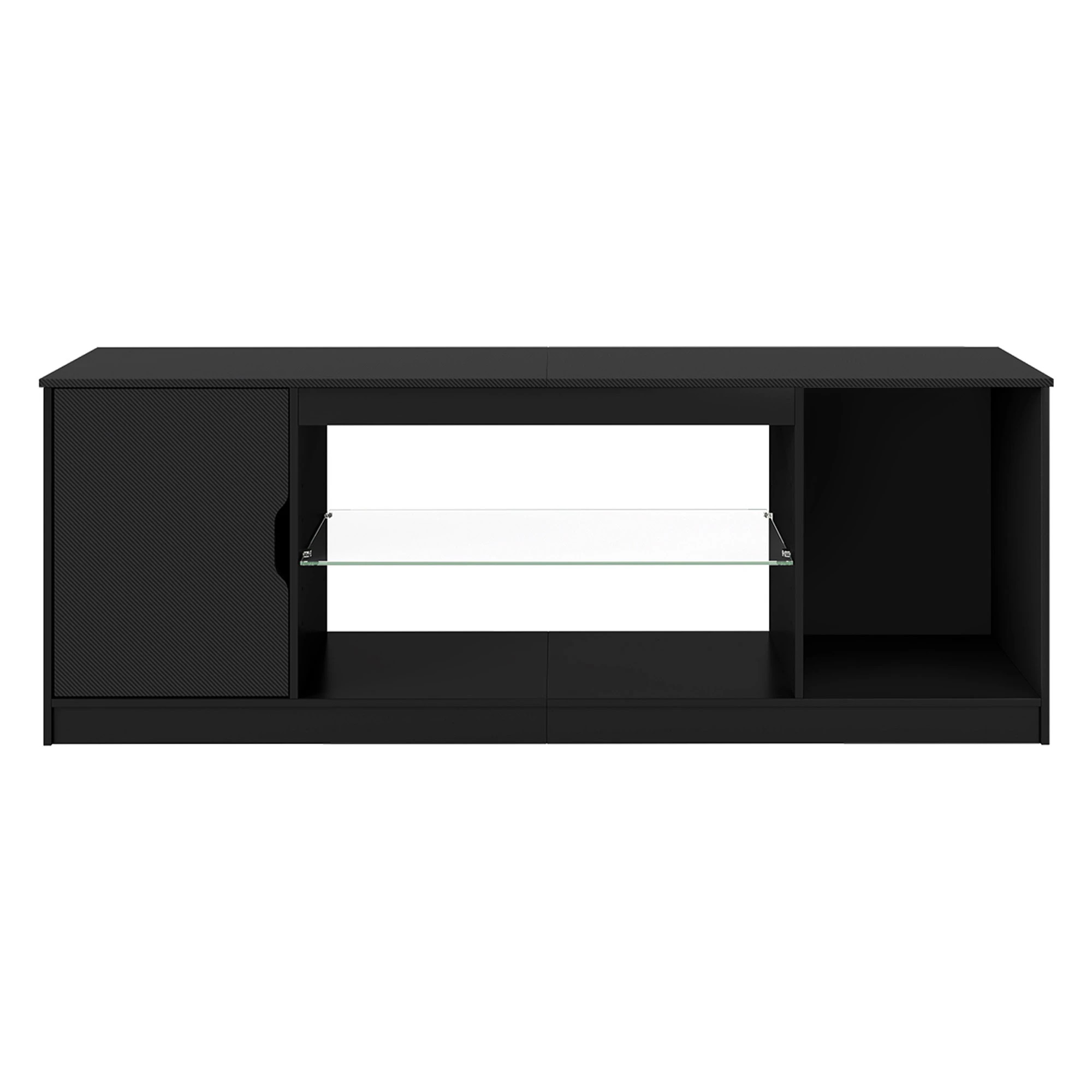 2 Levede TV Entertainment Unit  with LED 140cm - Black, 2 of 10