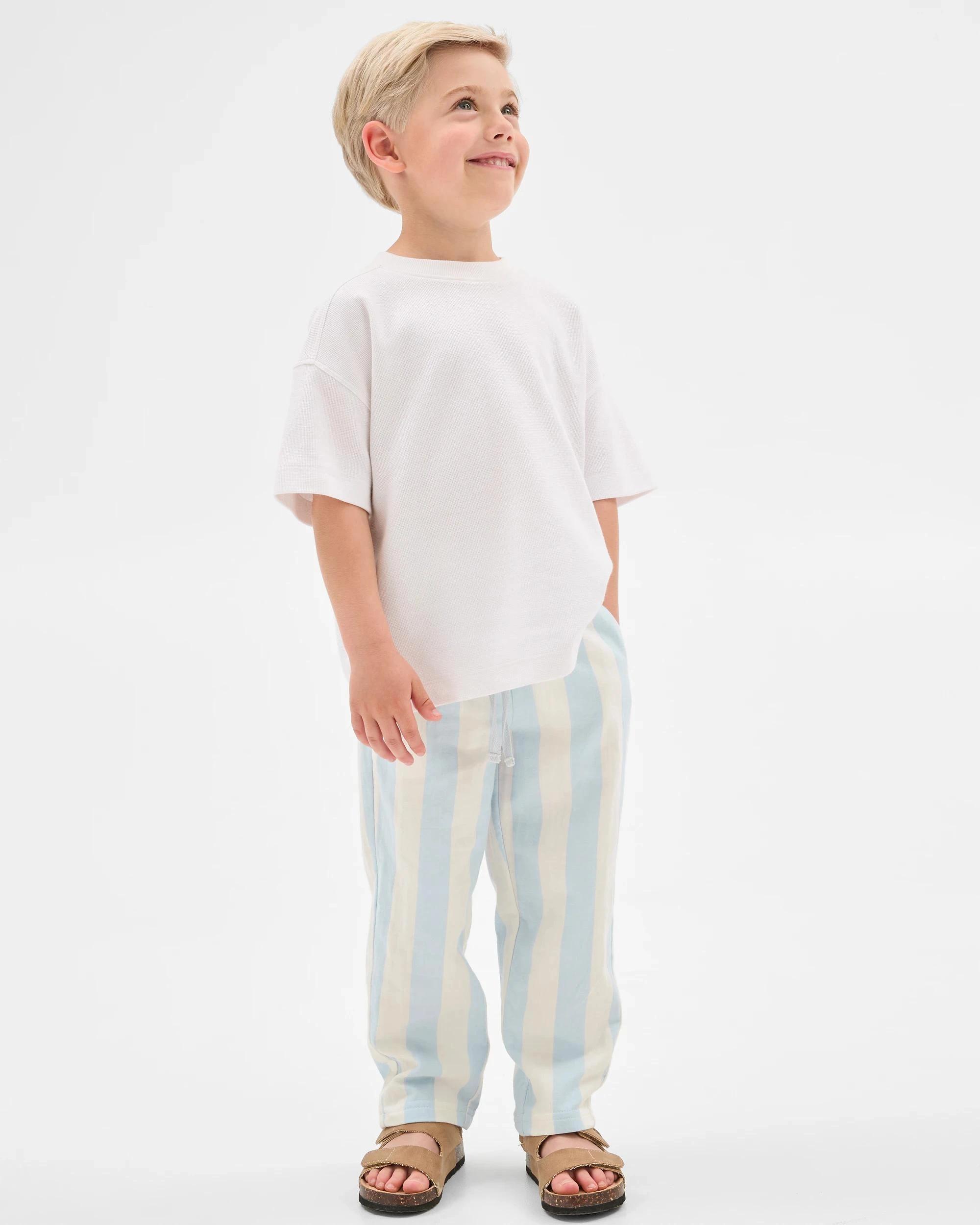 1 Target Kids Lightweight Woven Pull On Pants LIGHT BLUE STRIPE, 1 of 7