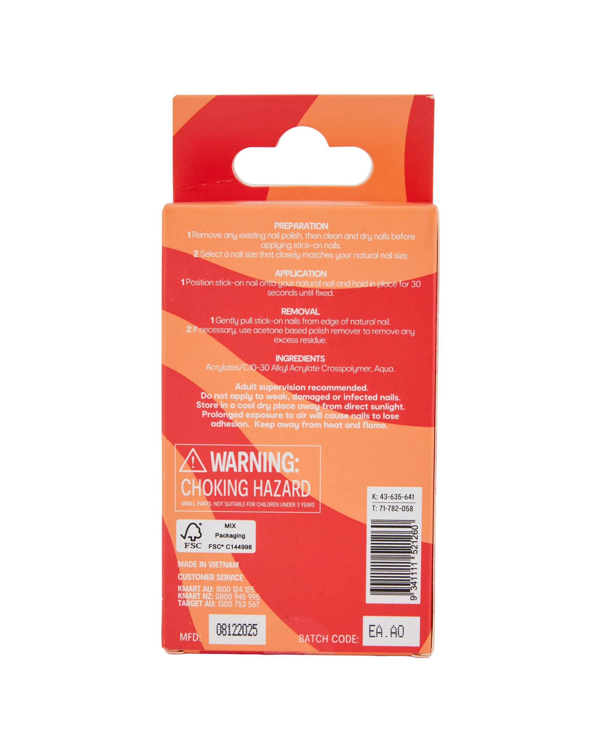 4 OXX Junior 24 Pack Kids Pre-Glued Stick-On Nails - Ballerina Glitter Stars, 4 of 4