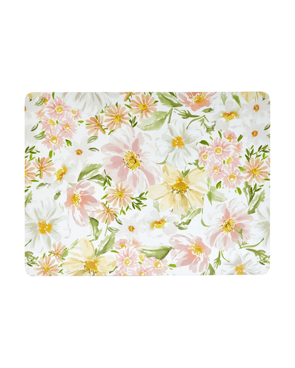 Soft Floral Rectangle Corkback Placemat
