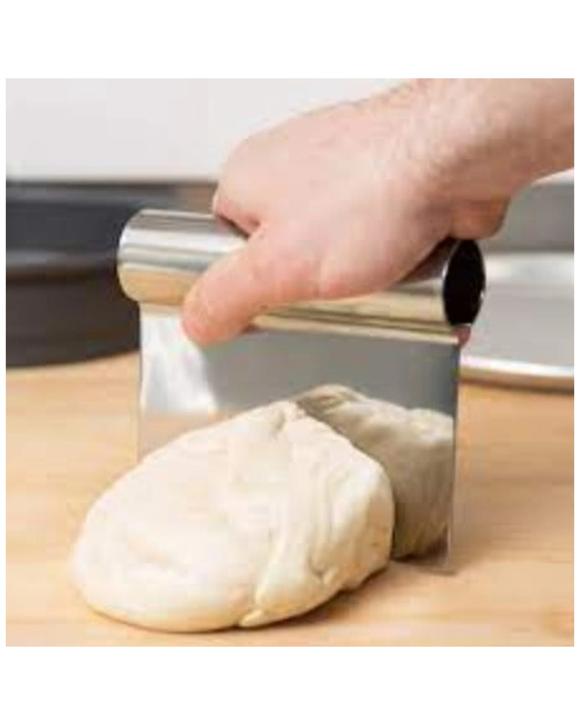 Appetito Stainless Steel Dough Scraper Baking Tool Kitchen Utensil For Baking