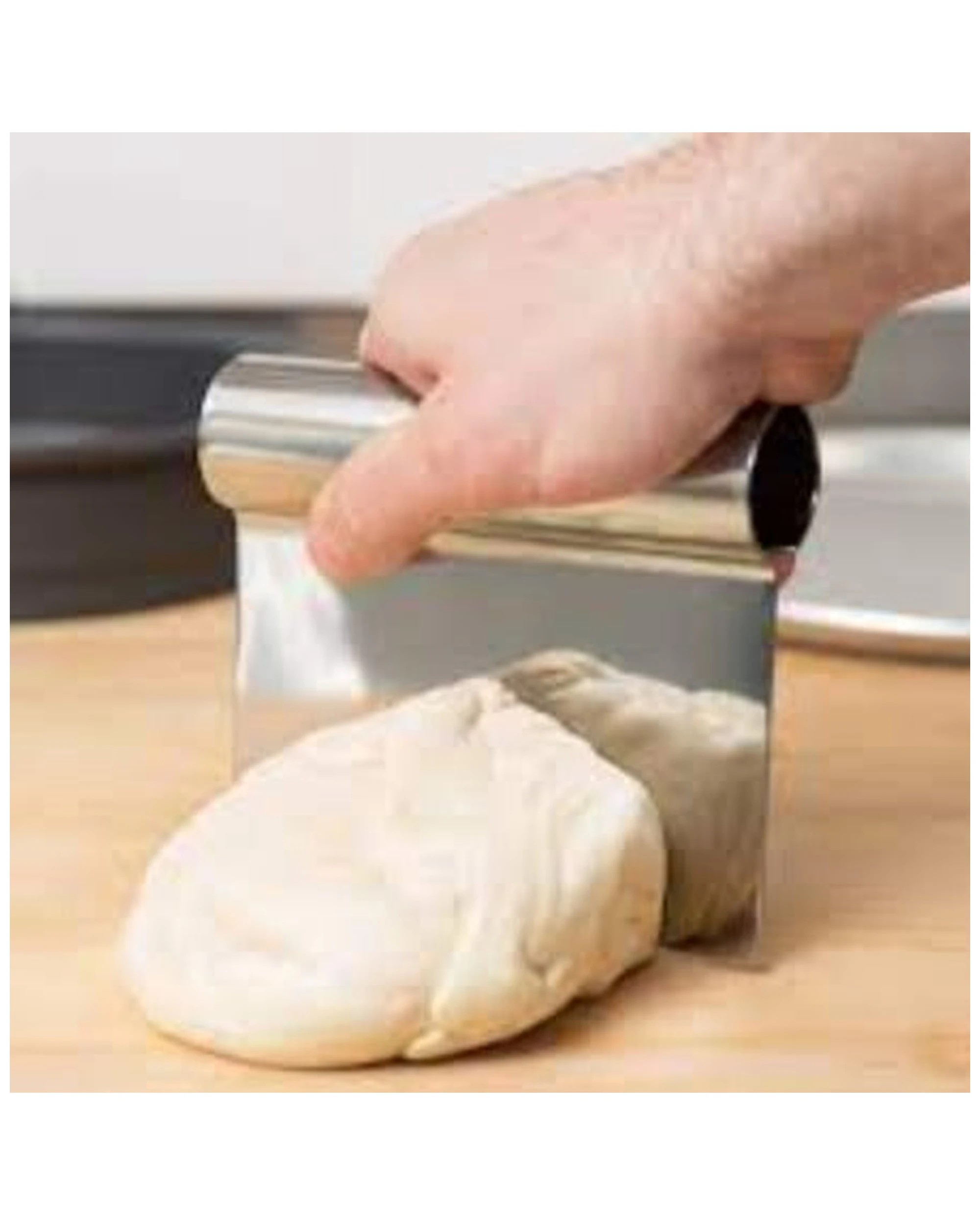 1 Appetito Stainless Steel Dough Scraper Model 3240 - Silver, 1 of 7