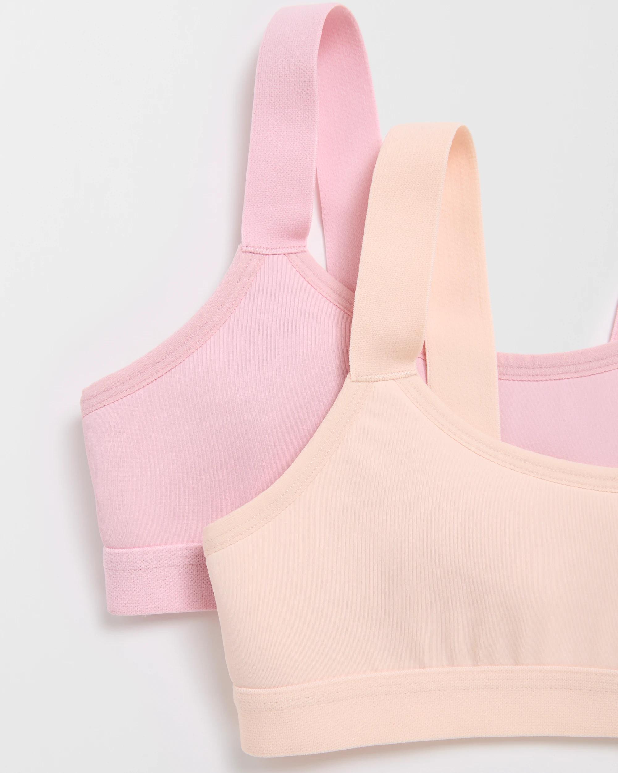 2 Maxx Big Girls 2 Pack Micro Performance Active Crop Tops PINK PETAL, 2 of 2