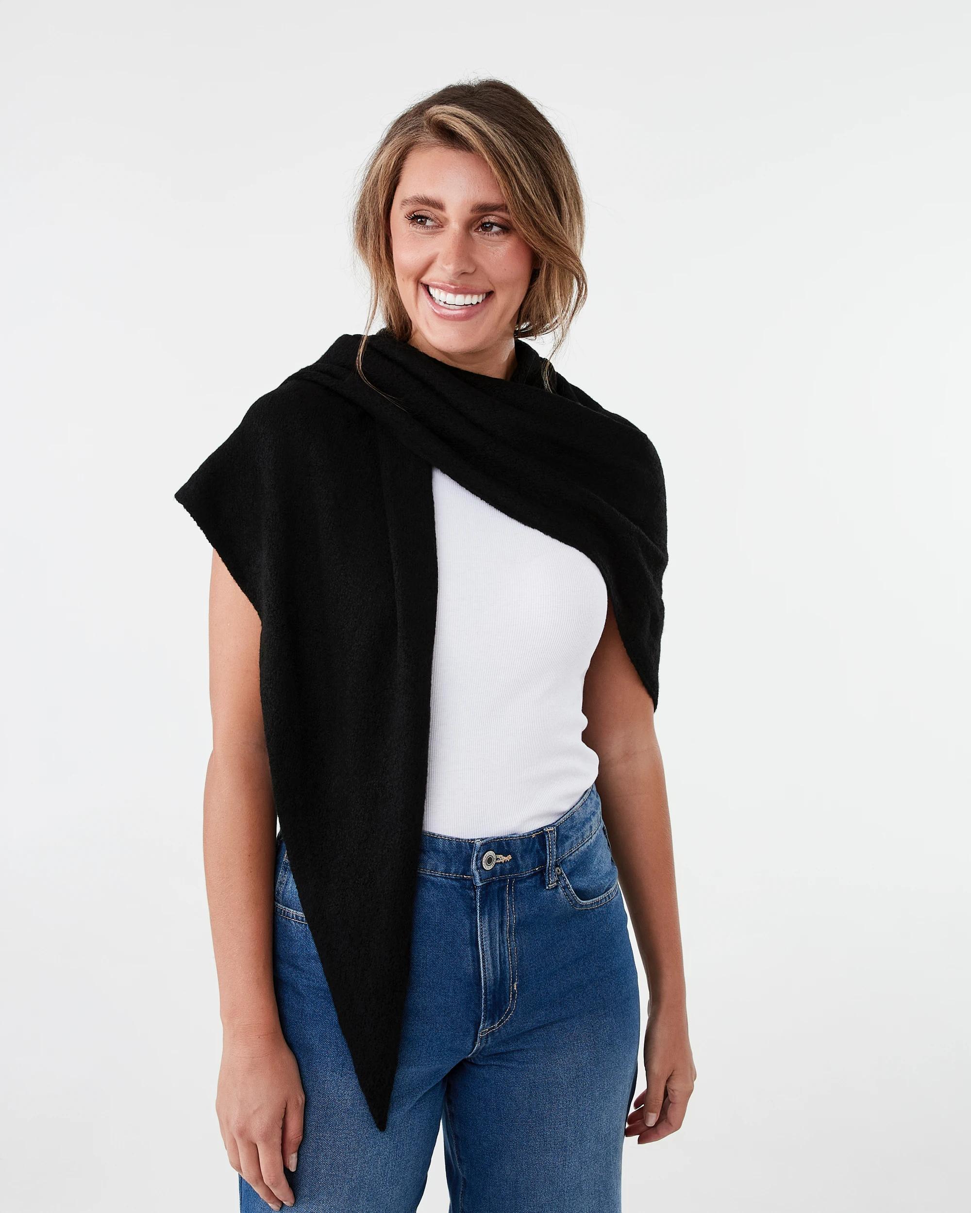 3 Triangle Shawl Black, 3 of 4