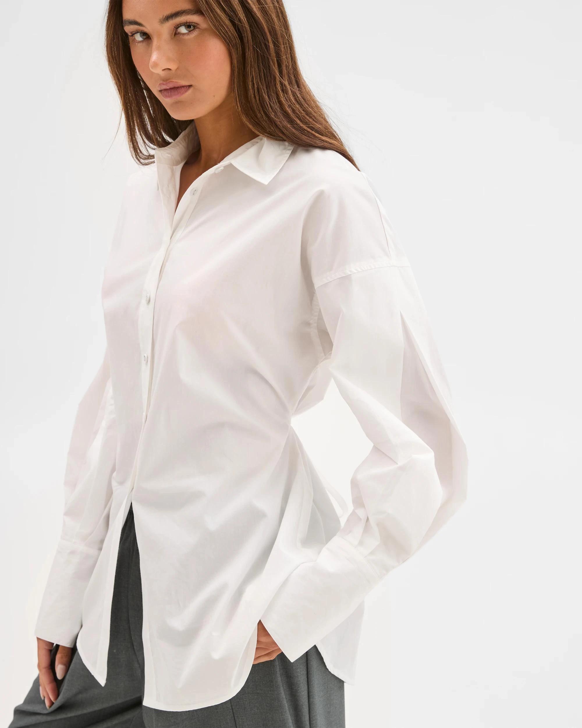 7 Target Lily Loves Australian Cotton Tie Detail Shirt WHITE, 7 of 7