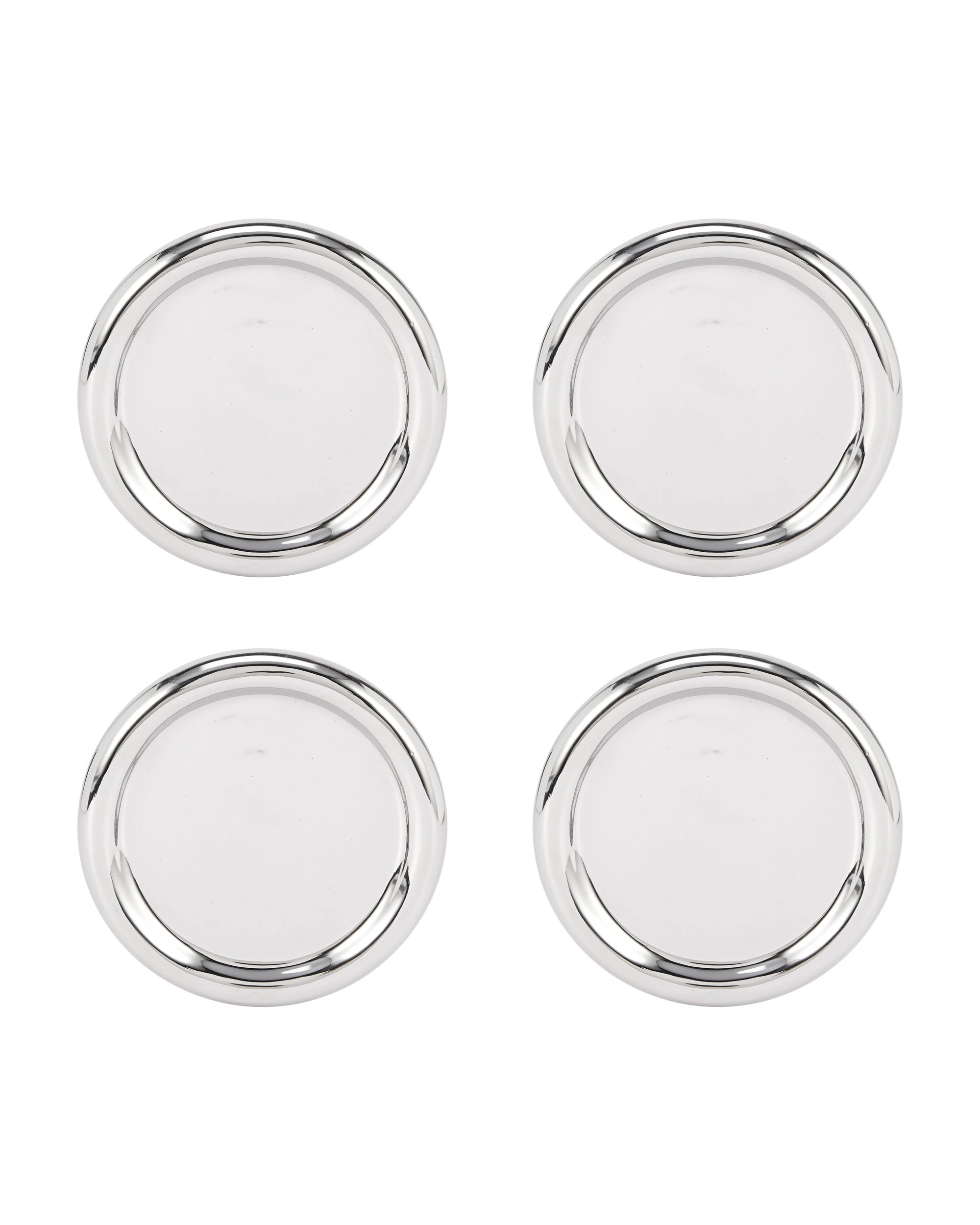 2 4 Silver Look Bubble Coasters, 2 of 4